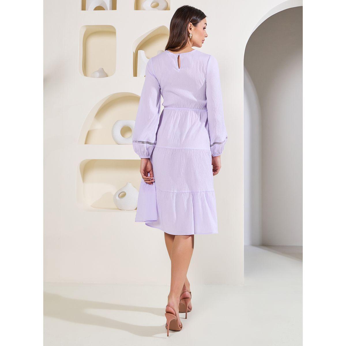 Styli Elevate Lace Detail Textured Tiered Midi Dress-women-clothing-dresses-image-4