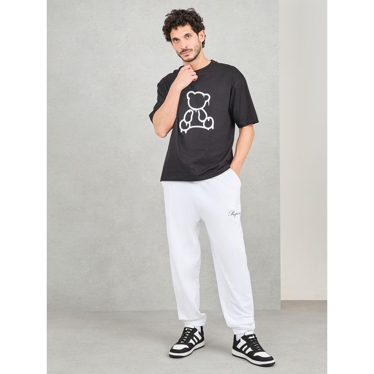 Styli Minimal Pocket Print Oversized Jogger with Drawcord-men-clothing-bottoms-joggers-image-2