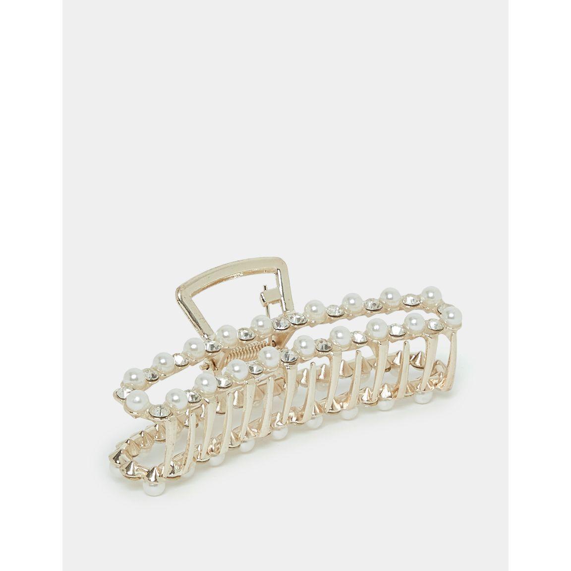 Styli Faux Pearl & Rhinestone Hair Claw-women-hairaccessories-clamps-image-1