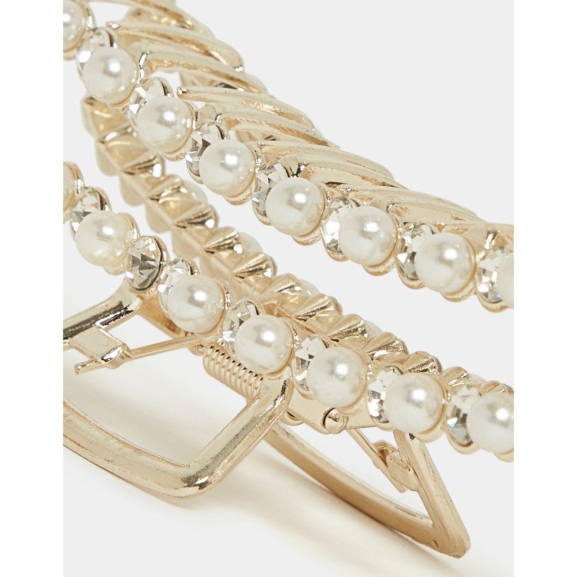 Styli Faux Pearl & Rhinestone Hair Claw-women-hairaccessories-clamps-image-2