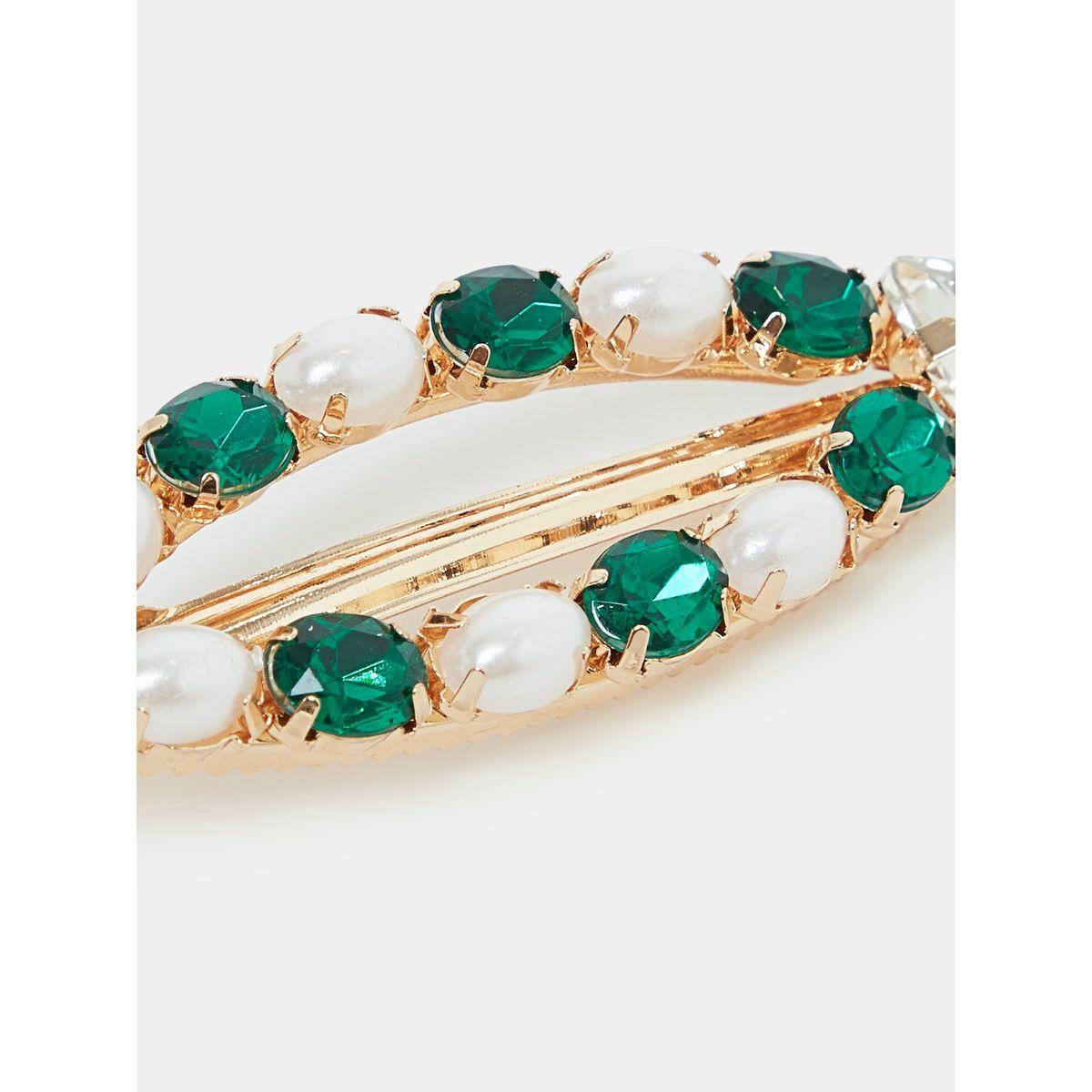 Styli Faux Gemstone Hair Clip-women-hairaccessories-clips-image-2