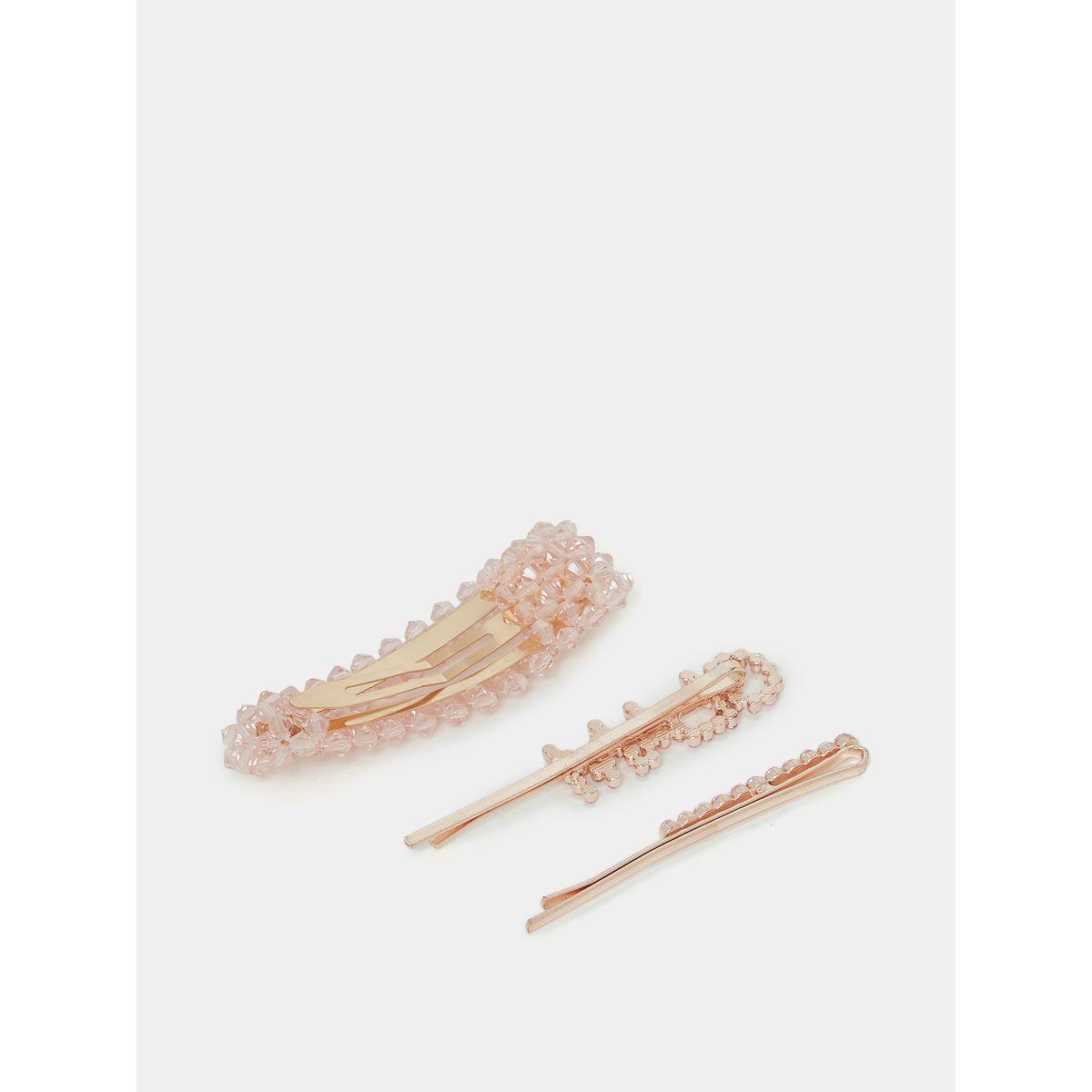 Styli Set of 3 - Rhinestone Detail Hair Clip-women-hairaccessories-clips-image-2