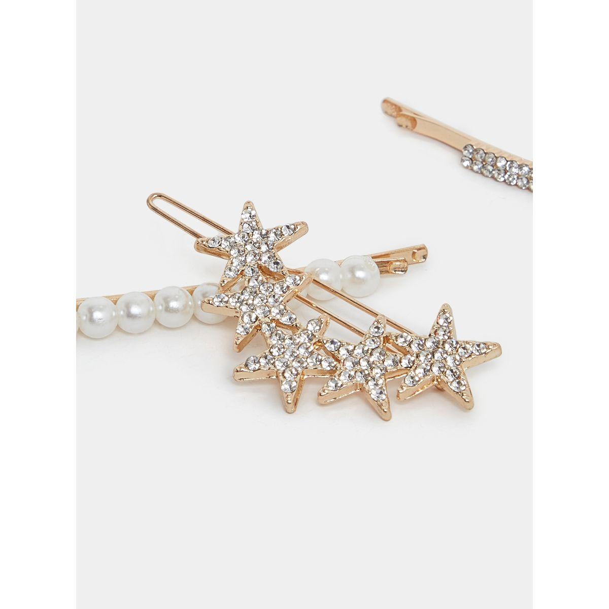مجموعة من 3 دبابيس شعر مزينة بلؤلؤ صناعي-women-hairaccessories-hairpins-image-2