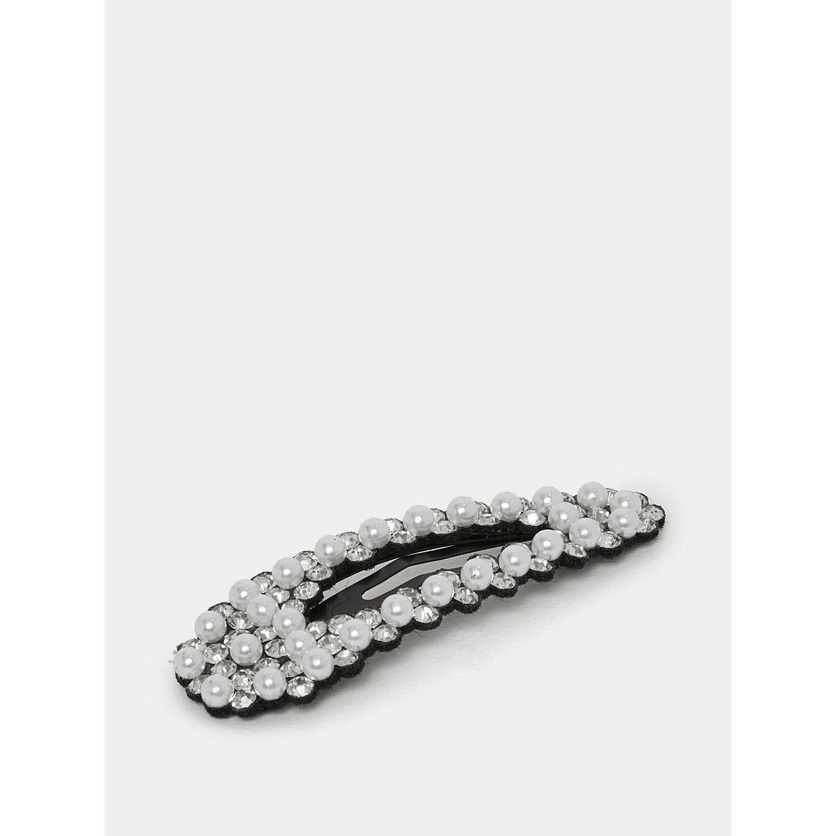 Styli Embellished Faux Pearl Hair Clip-women-hairaccessories-clips-image-1