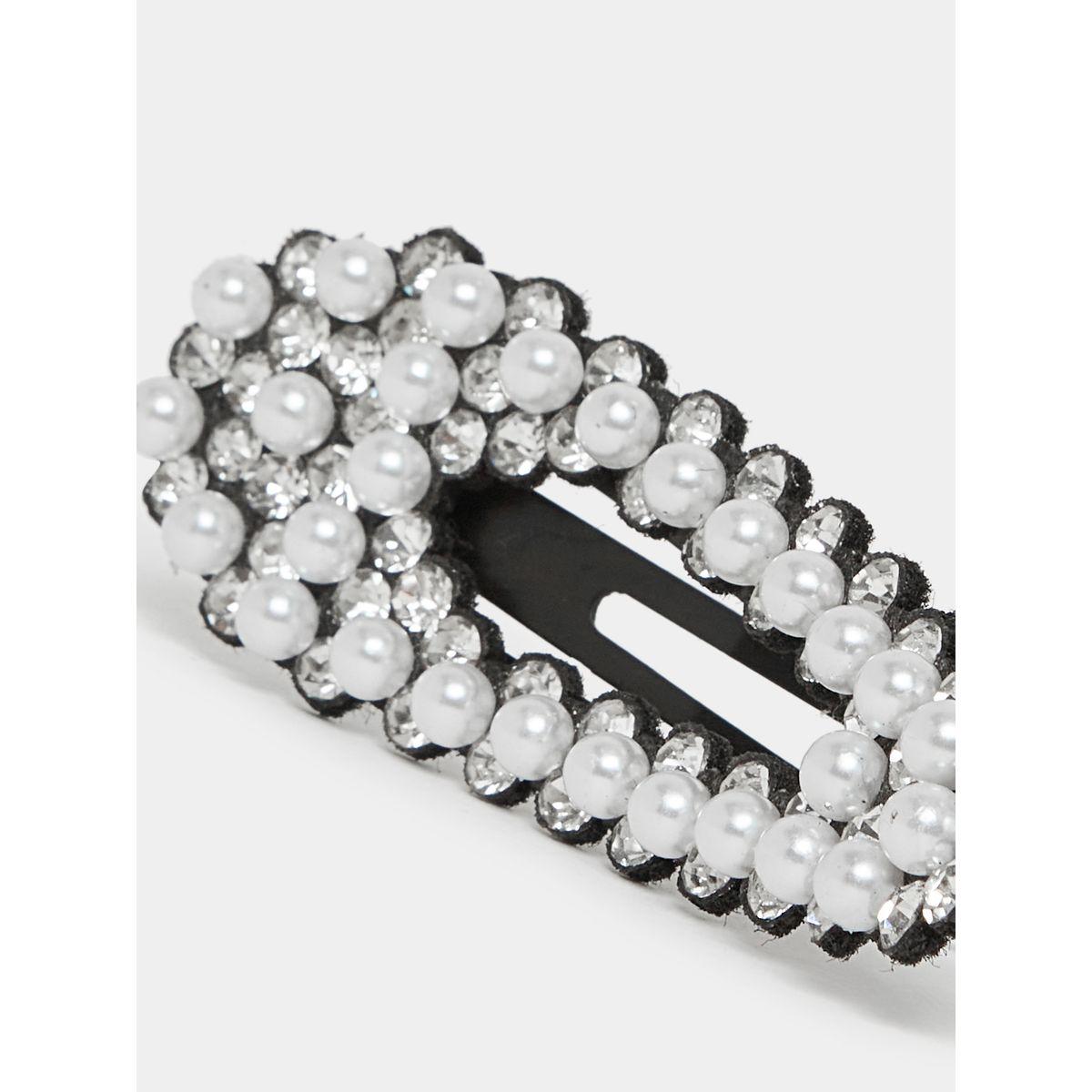 Styli Embellished Faux Pearl Hair Clip-women-hairaccessories-clips-image-2