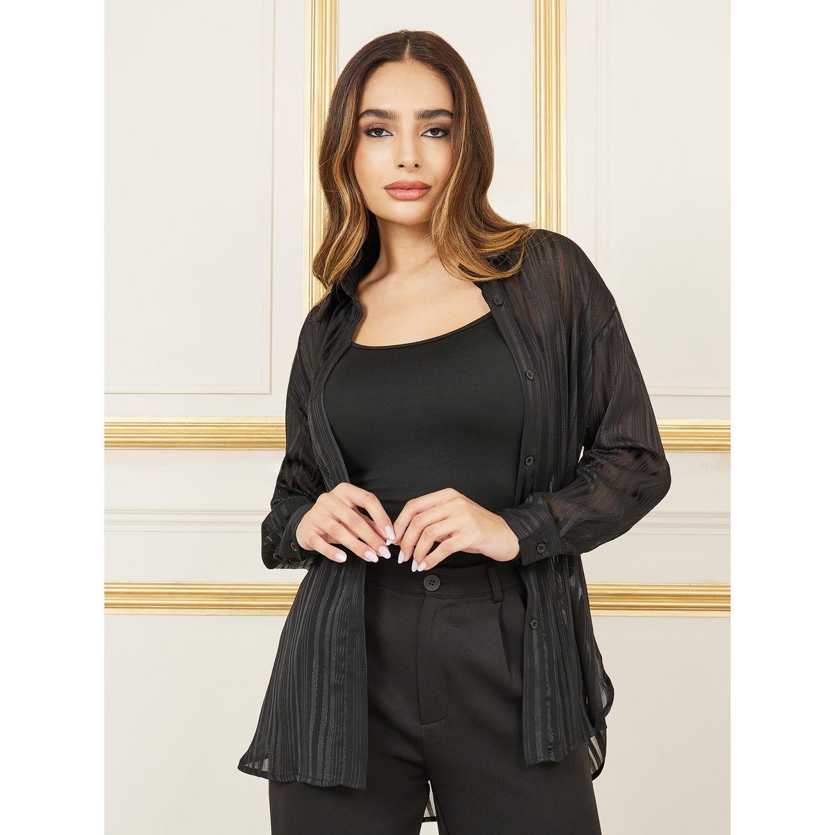 بنطال بارجل واسعة مع كامي وبلوزة اورجانزا-women-clothing-coordsets-image-2