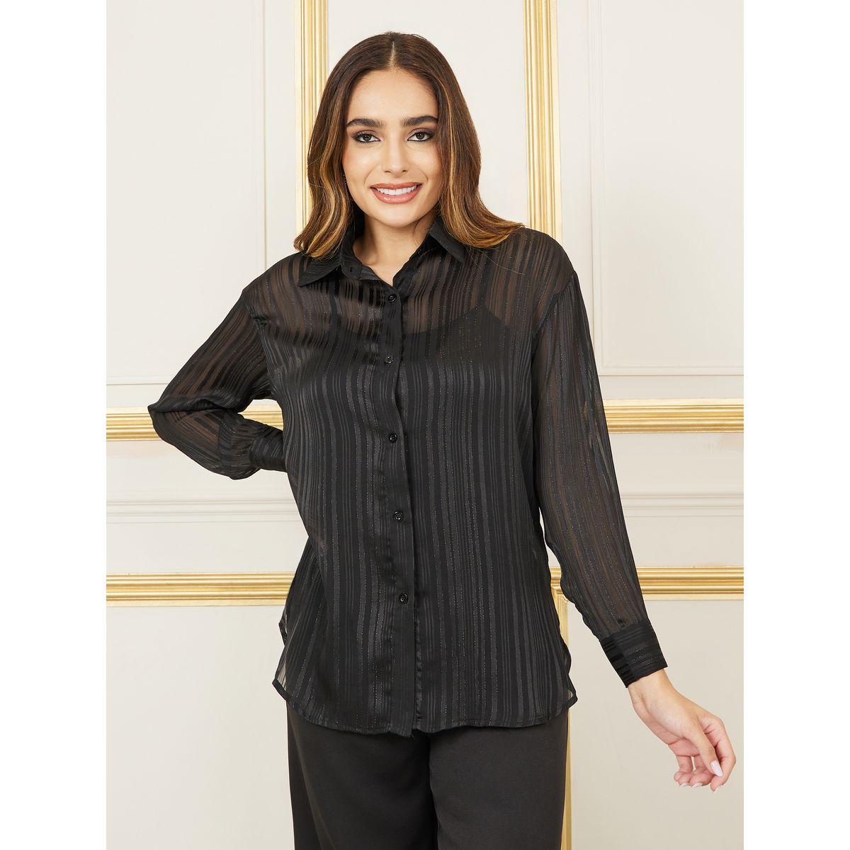 بنطال بارجل واسعة مع كامي وبلوزة اورجانزا-women-clothing-coordsets-image-4