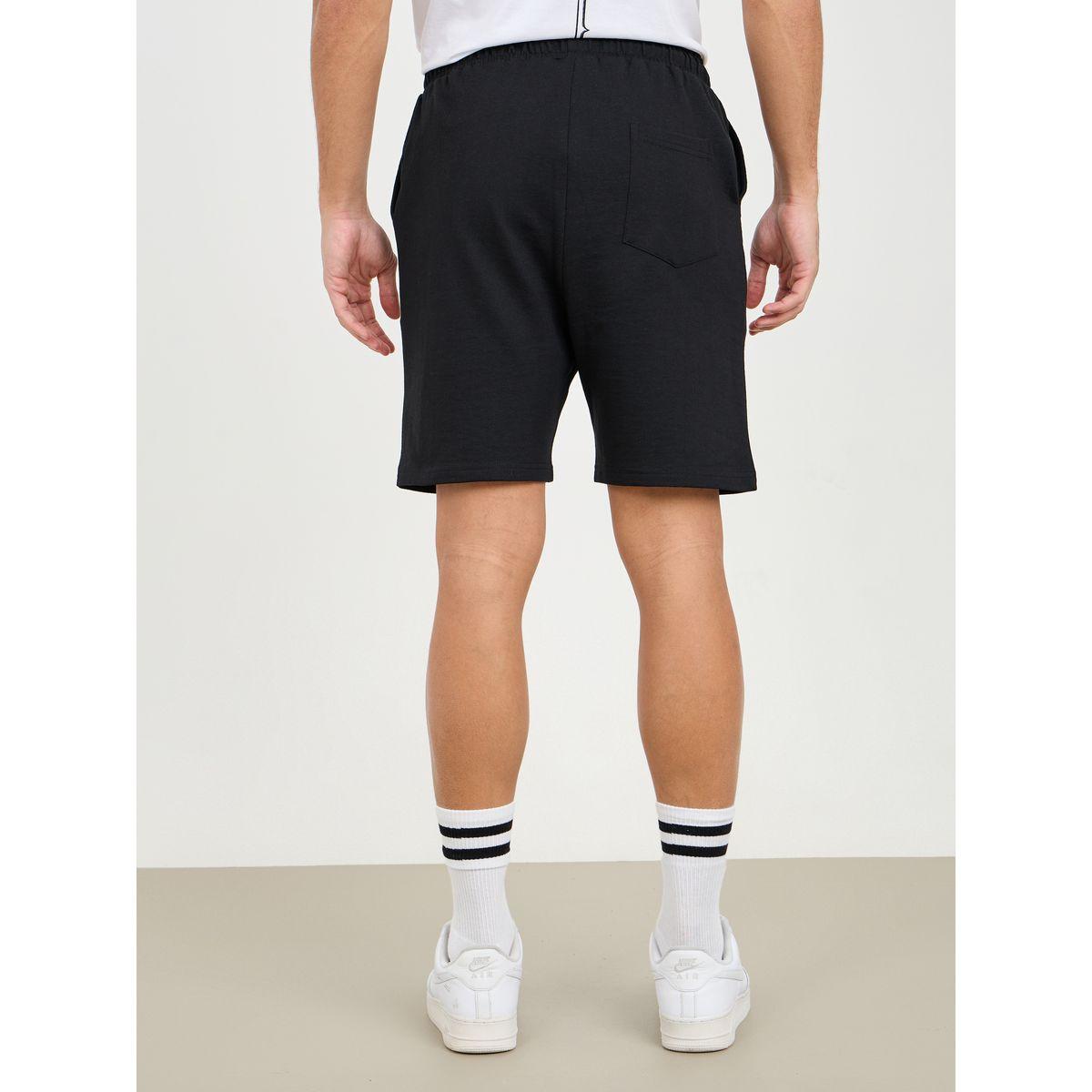 Styli Minimal Print Regular Fit Terry Shorts-men-clothing-bottoms-shorts-image-4