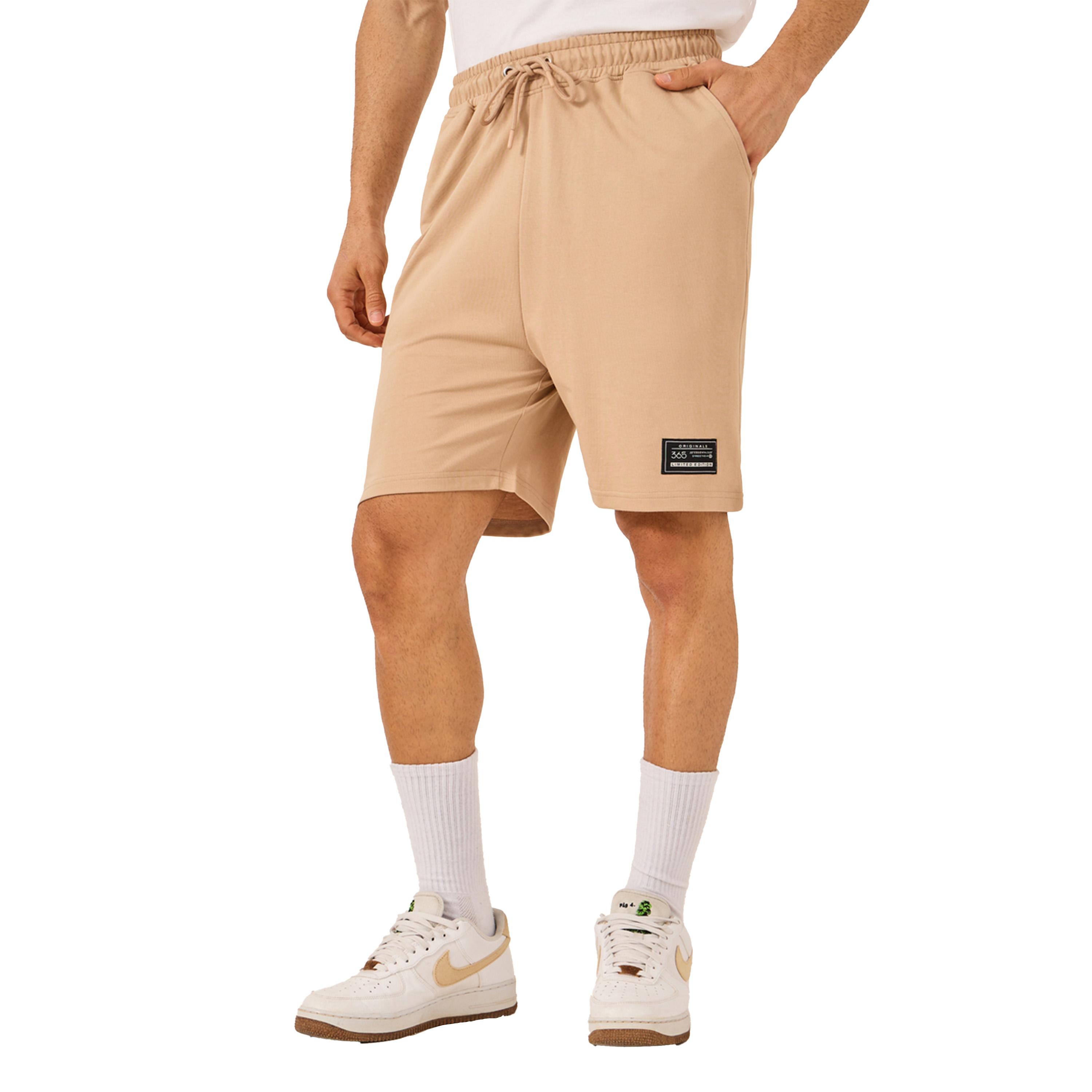 Styli Badge Detail Regular Fit Terry Shorts-men-clothing-bottoms-shorts-image-3