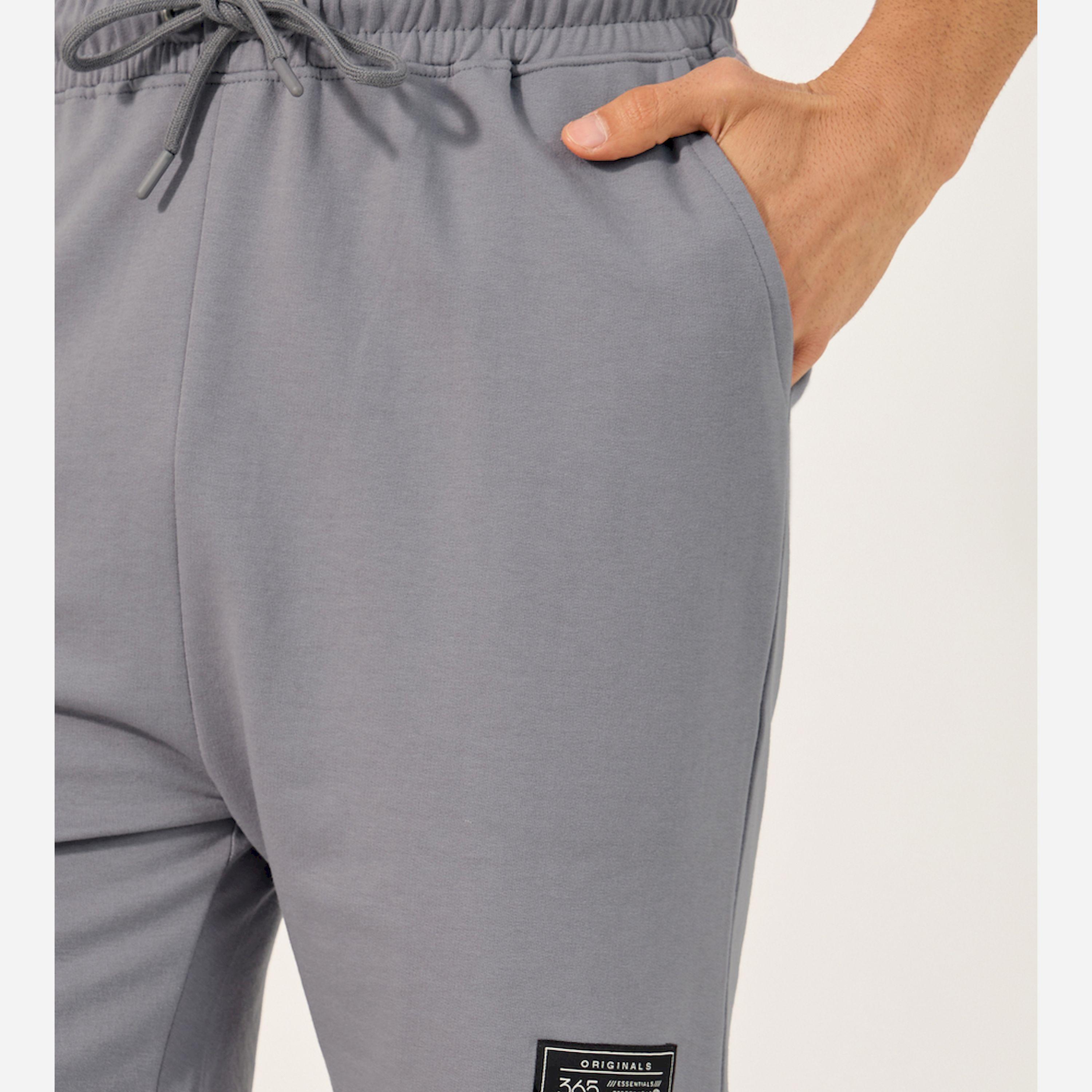 Styli Badge Detail Regular Fit Terry Shorts-men-clothing-bottoms-shorts-image-3