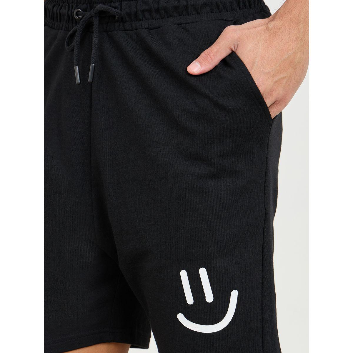 Styli Minimal Print Regular Terry Shorts-men-clothing-bottoms-shorts-image-3