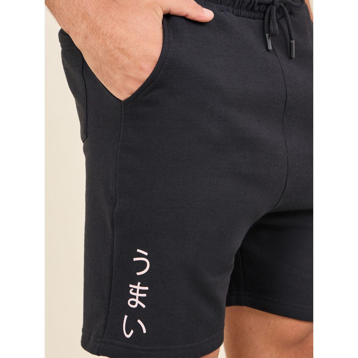 Styli Floral Print Fleece Regular Shorts-men-clothing-bottoms-shorts-image-4
