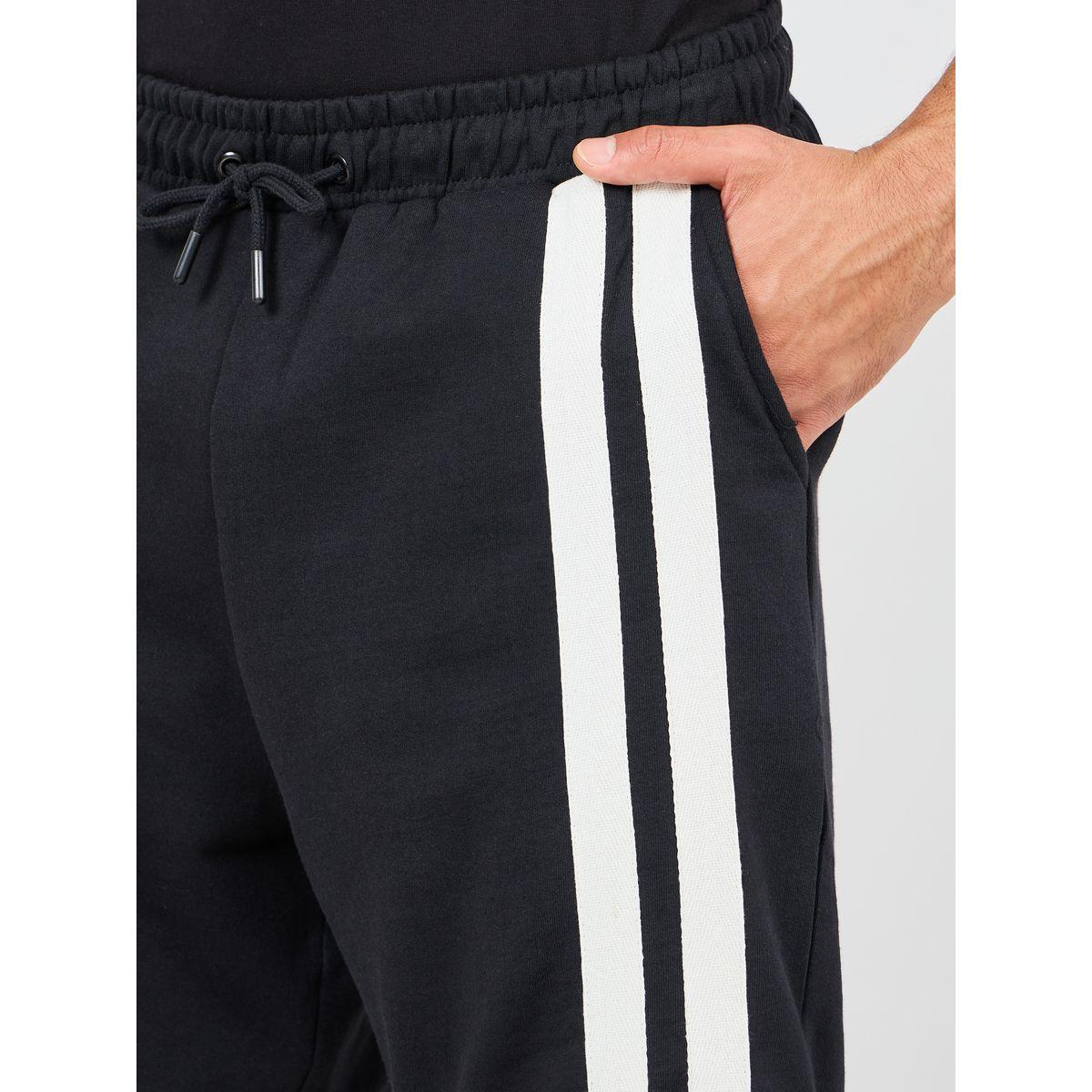 شورت فليس واسع بشريط عريض مع رباط خصر-men-clothing-bottoms-shorts-image-3