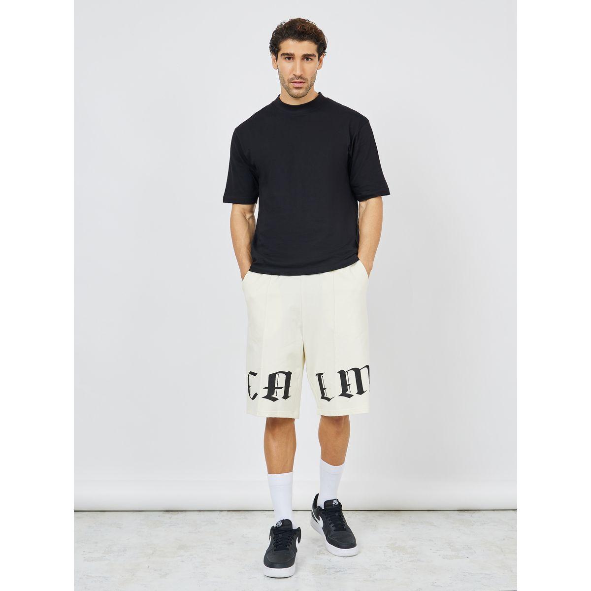 Styli Oversized Pintuck Calm Print Shorts-men-clothing-bottoms-shorts-image-1