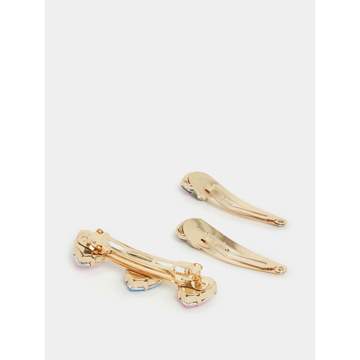 Styli Set of 3 - Faux Gemstone Hair Clip-women-hairaccessories-clips-image-3