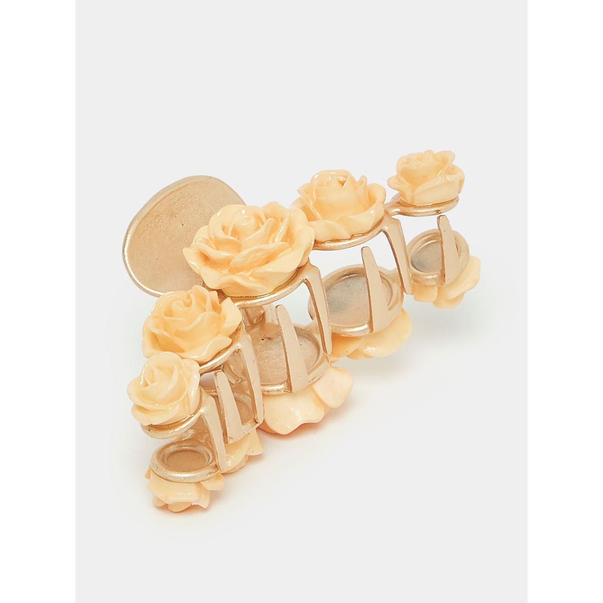 Styli Floral Applique Hair Claw-women-hairaccessories-clamps-image-1