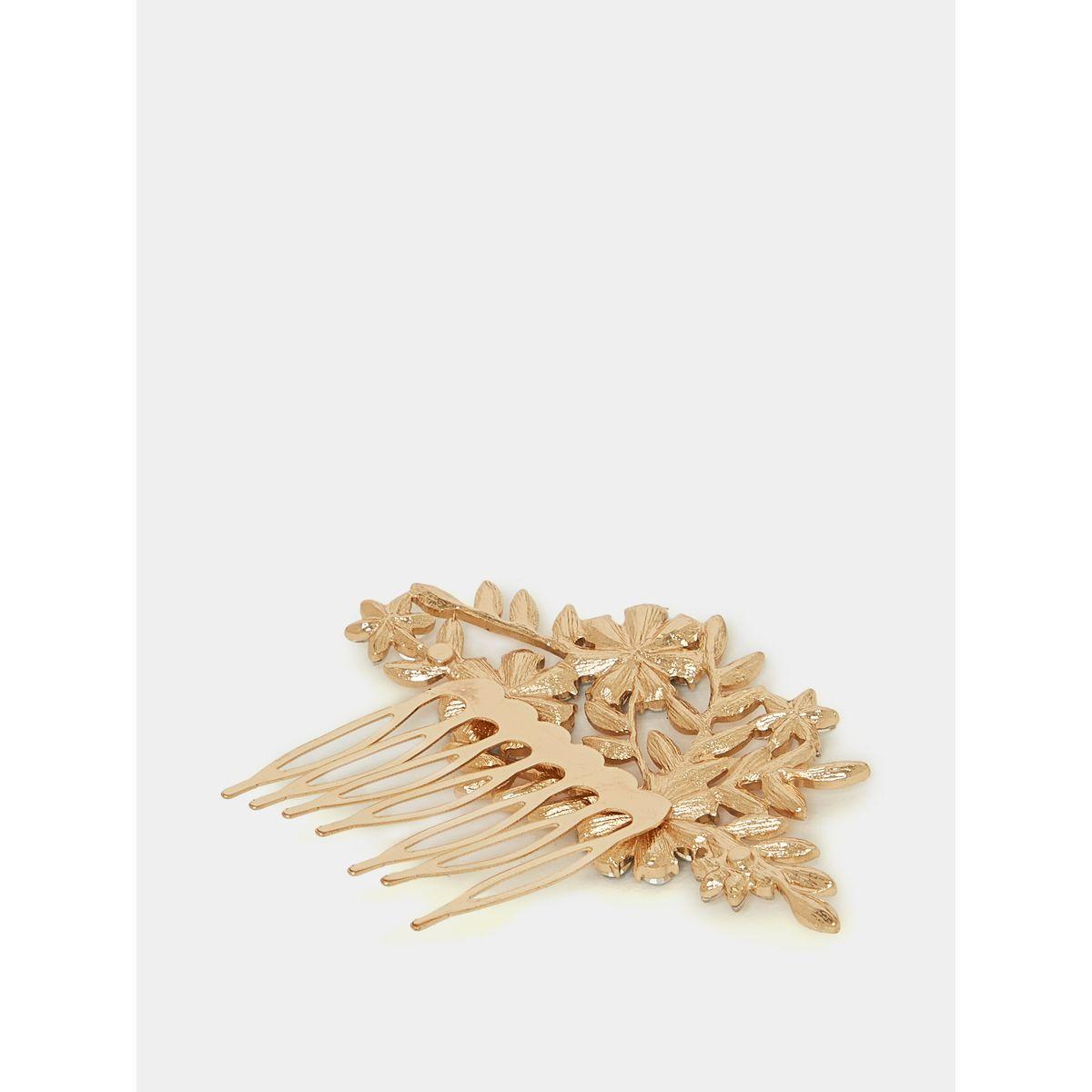 Styli Floral Rhinestone Hair Comb-women-hairaccessories-brushesandcombs-image-3