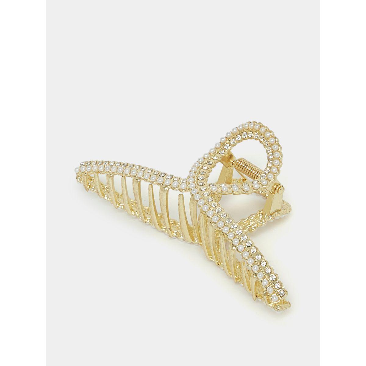 Styli Faux Pearl Embellished Hair Claw-women-hairaccessories-clamps-image-1