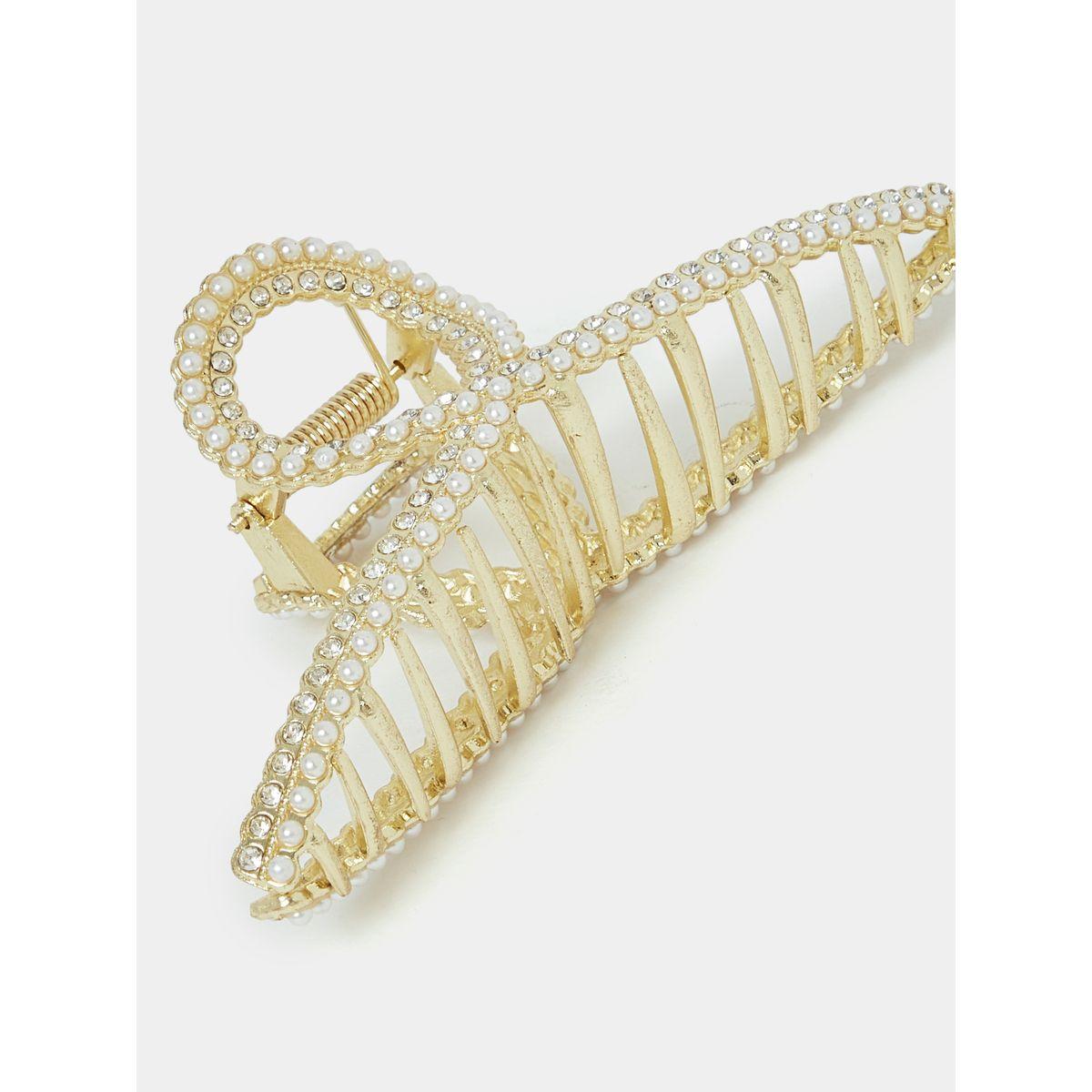 Styli Faux Pearl Embellished Hair Claw-women-hairaccessories-clamps-image-3