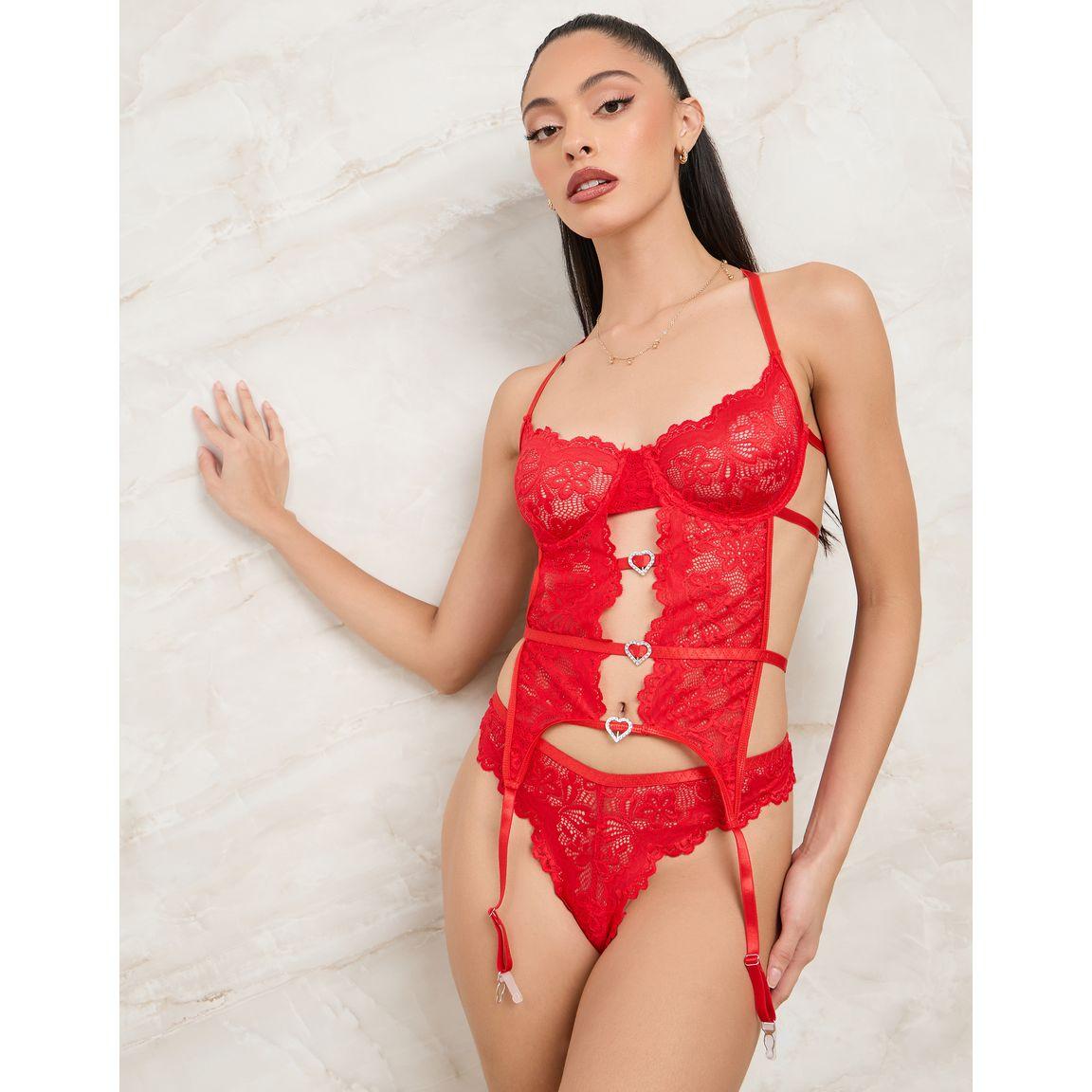 مجموعة من ( صدرية، ثونغ، حمالات ساسبيندر )-women-clothing-lingerie-corsets-image-2