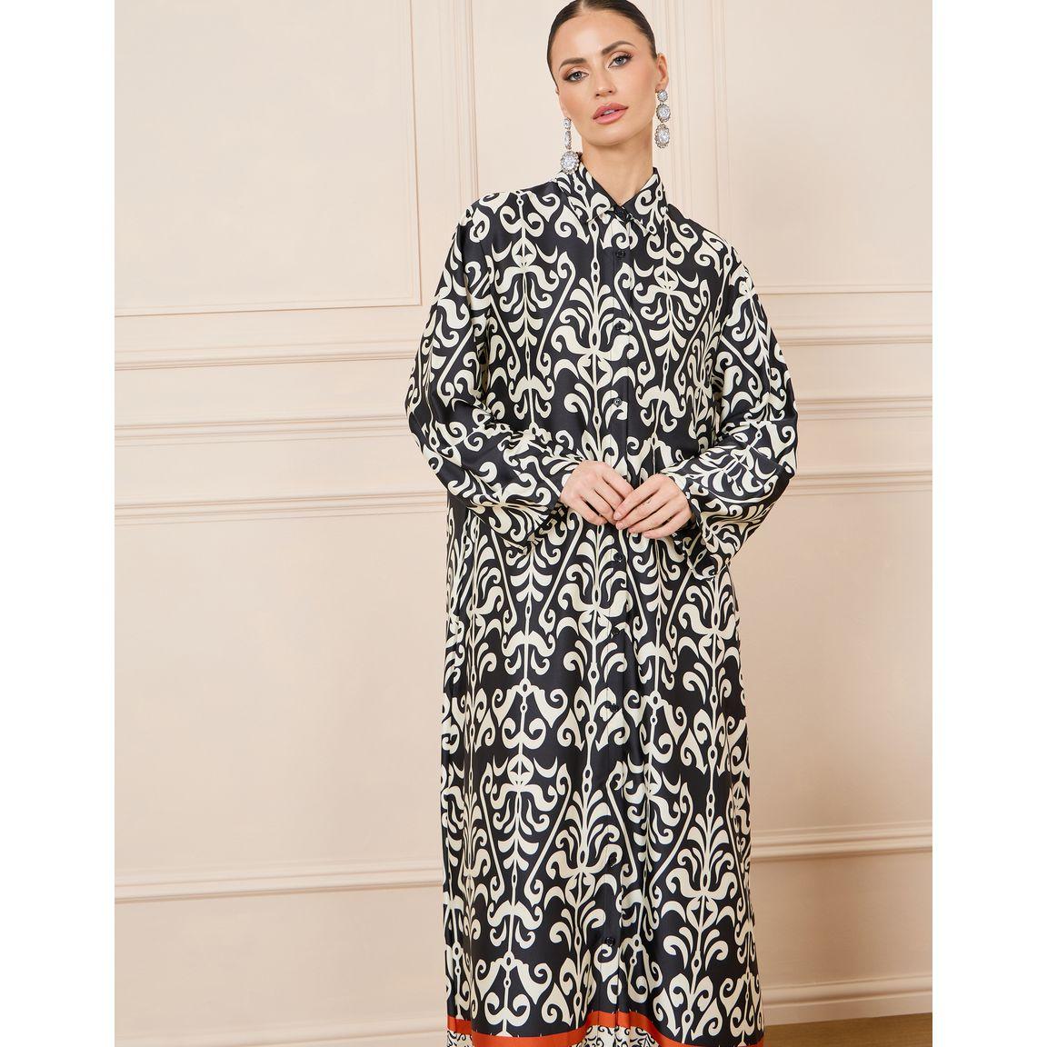 Styli All Over Print Collared Jalabiya-women-arabicclothing-jalabiyas-image-2