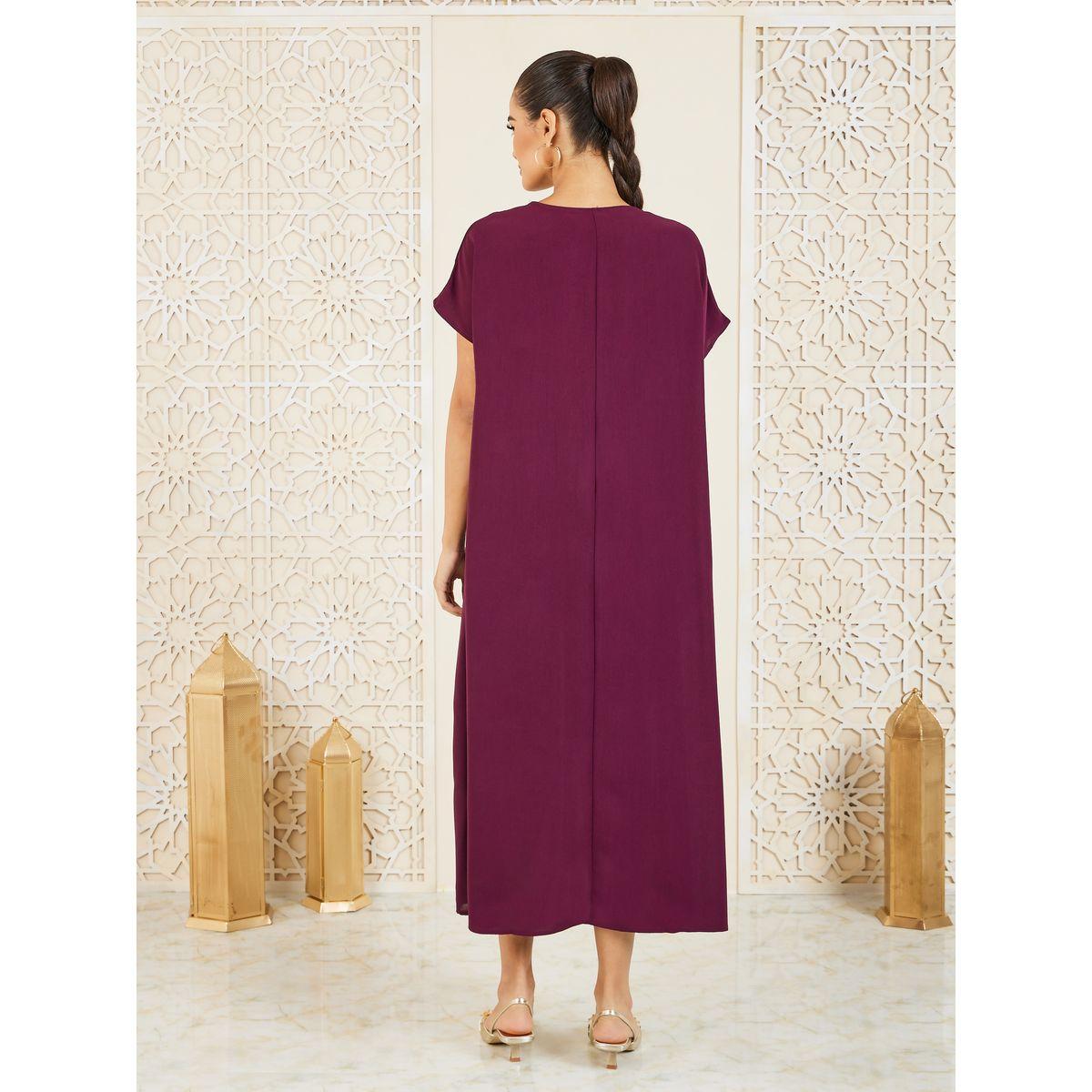 Styli Bow Tie Detail Under Abaya Dress-women-arabicclothing-jalabiyas-image-4