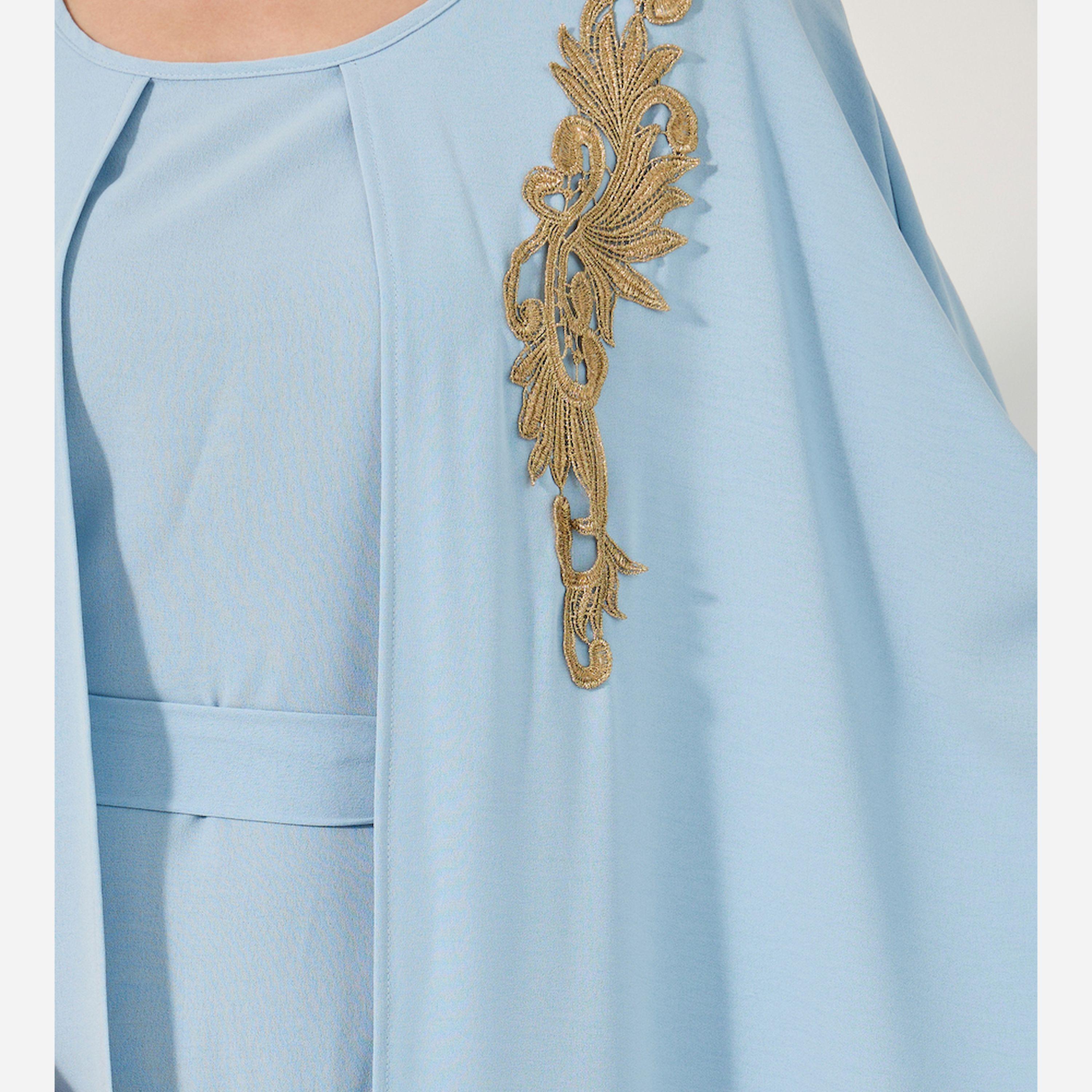 Styli Cape Style Jalabiya With Gold Trims-women-arabicclothing-jalabiyas-image-4
