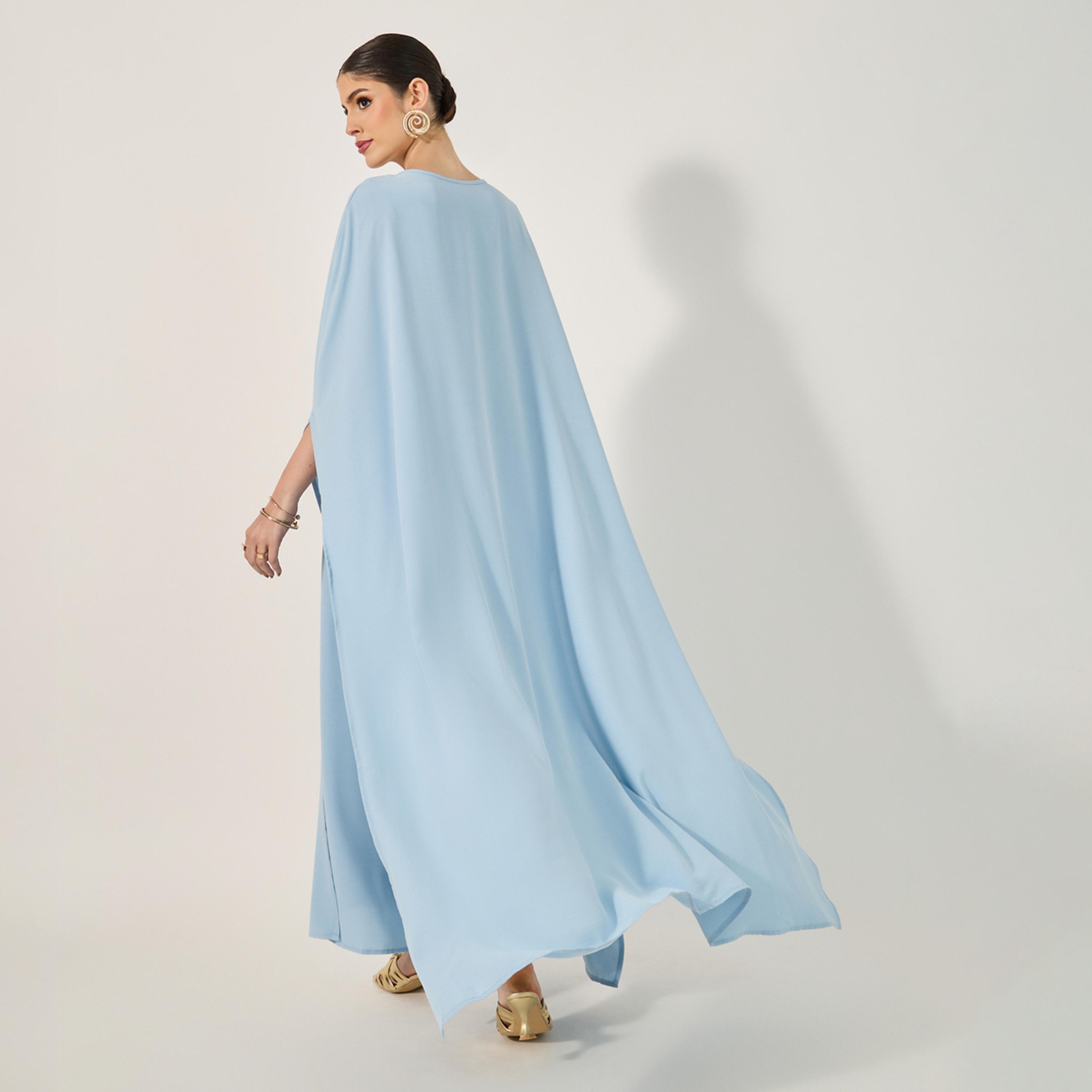 ستايلي - جلابية ستايل كيب مع حواف ذهبية-women-arabicclothing-jalabiyas-image-5