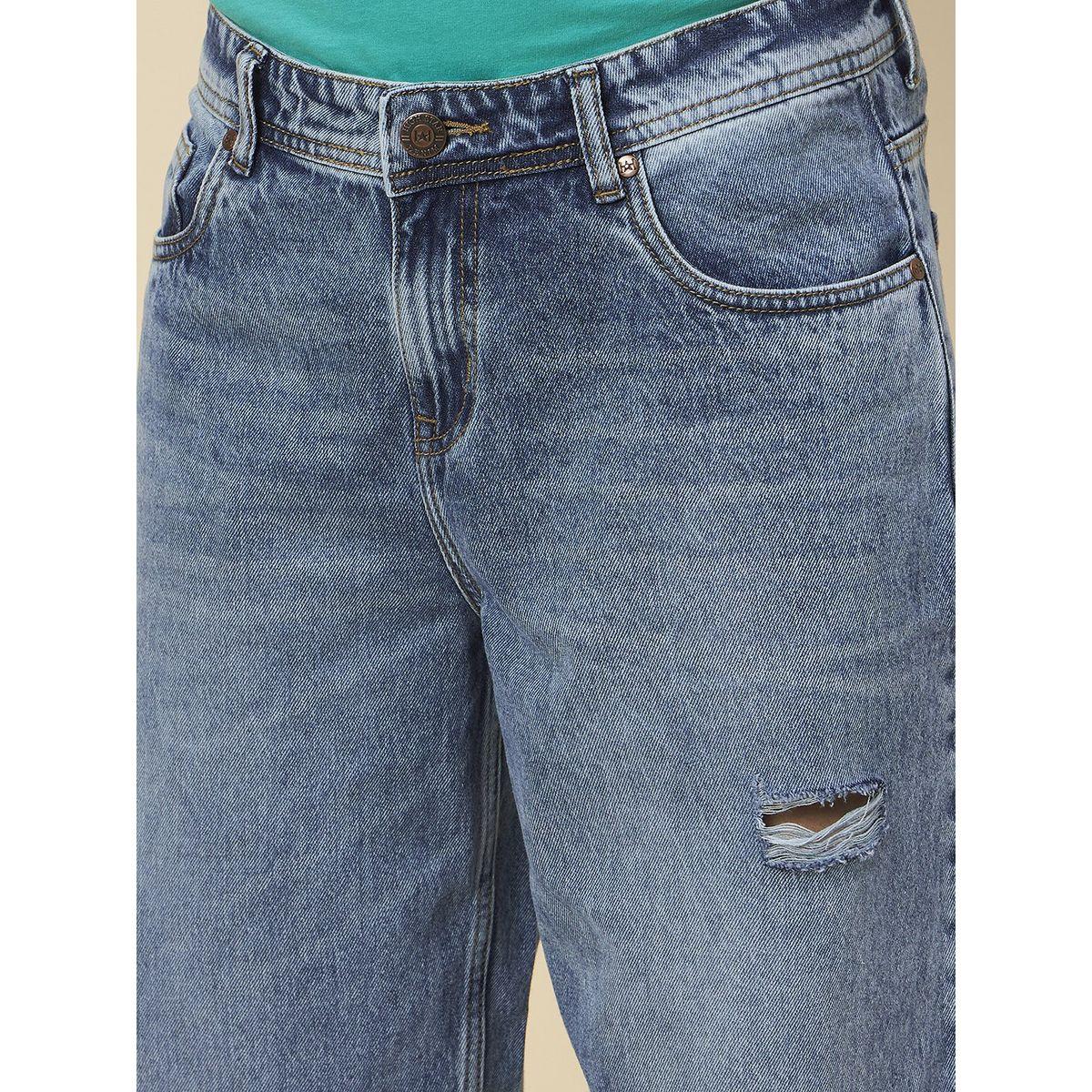 High Star Straight Fit Distressed Mid Wash Jeans-men-clothing-bottoms-jeans-image-5