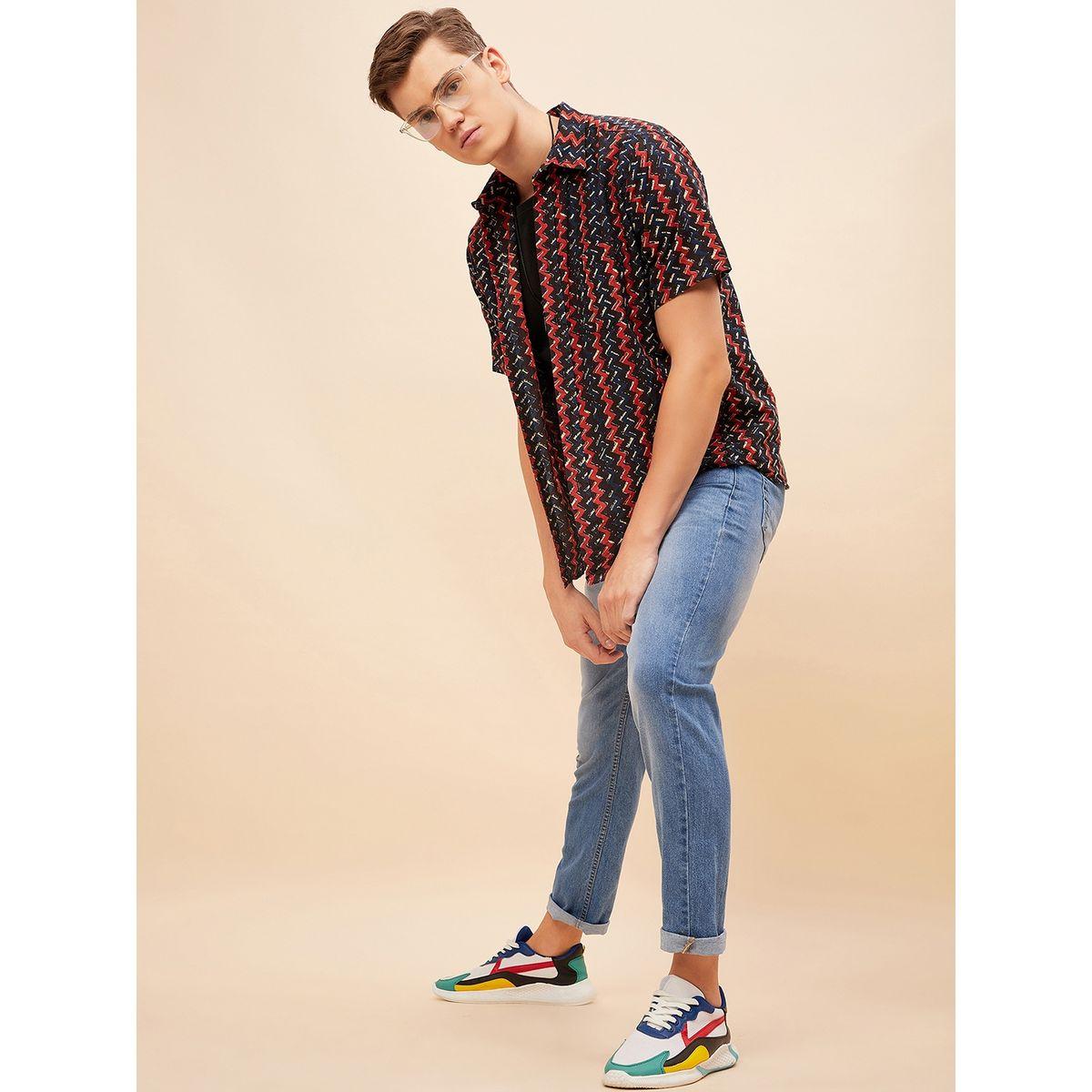 جينز بتفاصيل باهتة وأرجل مستقيمة هاي ستار × ستايلي-men-clothing-bottoms-jeans-image-2