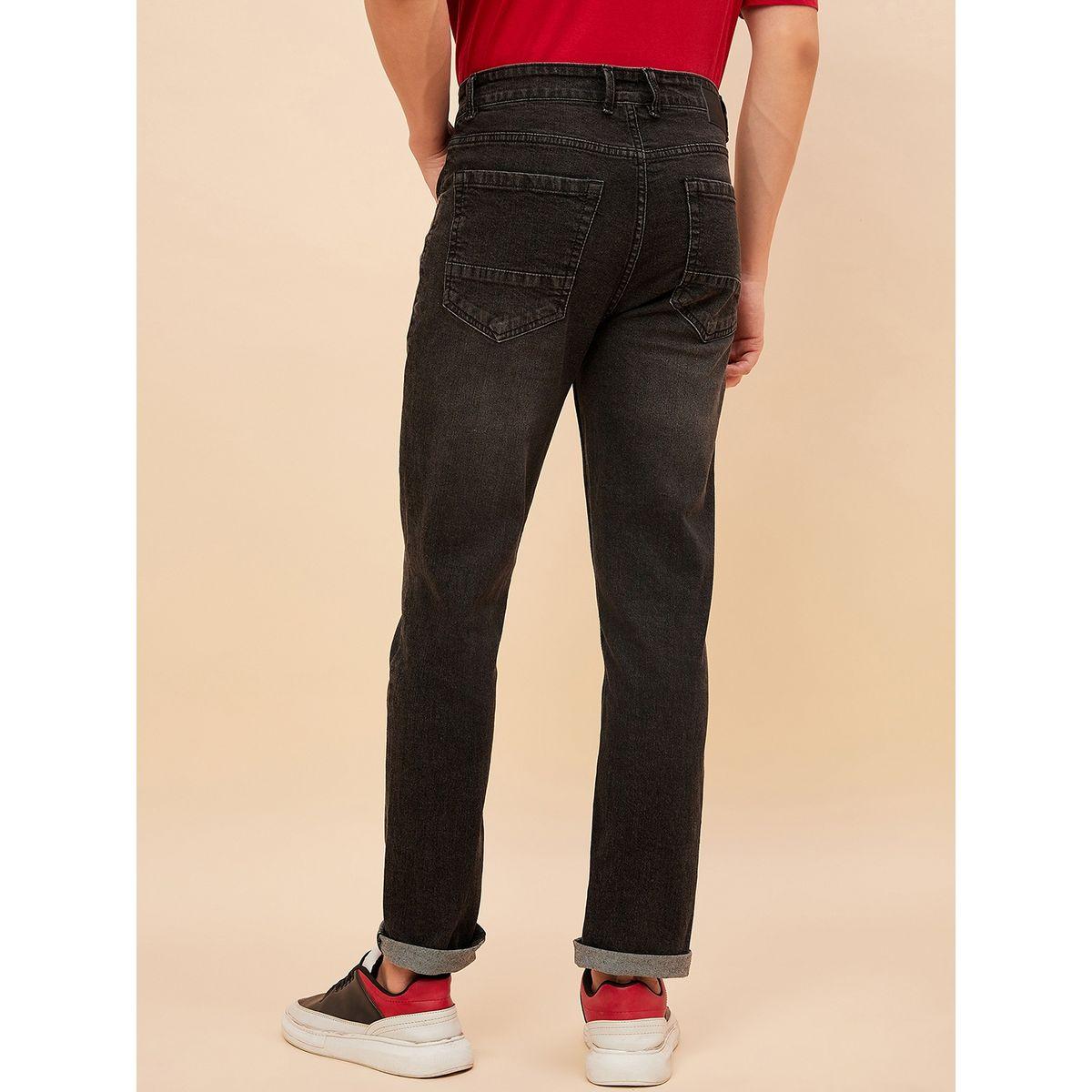 High Star Straight Fit Dark Wash Stretchable Jeans-men-clothing-bottoms-jeans-image-4