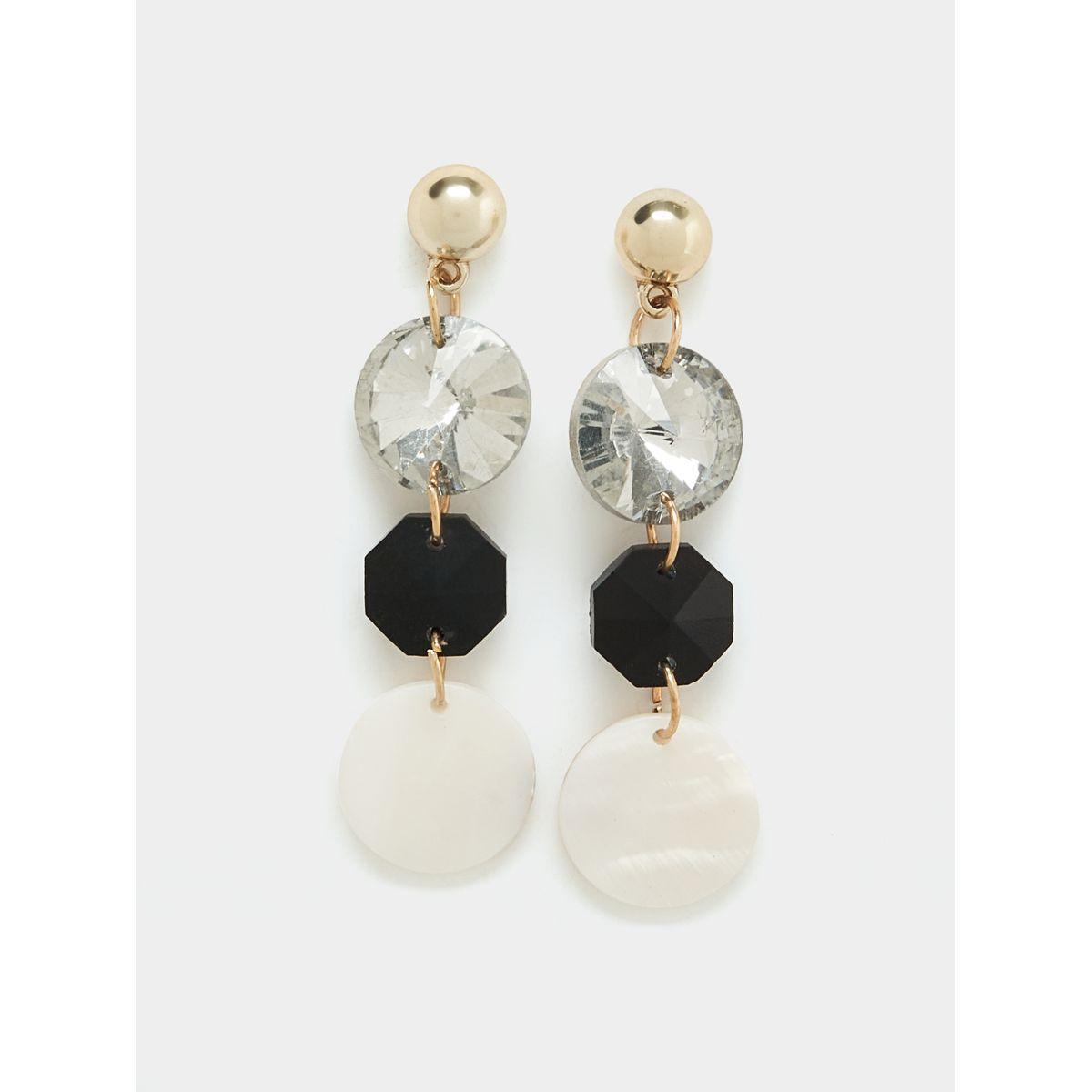 Styli Multi Embellished Drop Earrings-women-watchesandjewellery-jewellery-earrings-image-1