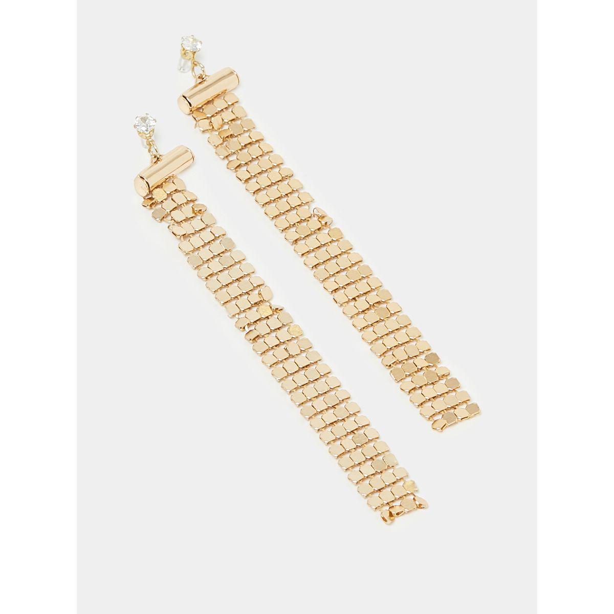 Styli Long Tassel Embellished Earrings-women-watchesandjewellery-jewellery-earrings-image-1