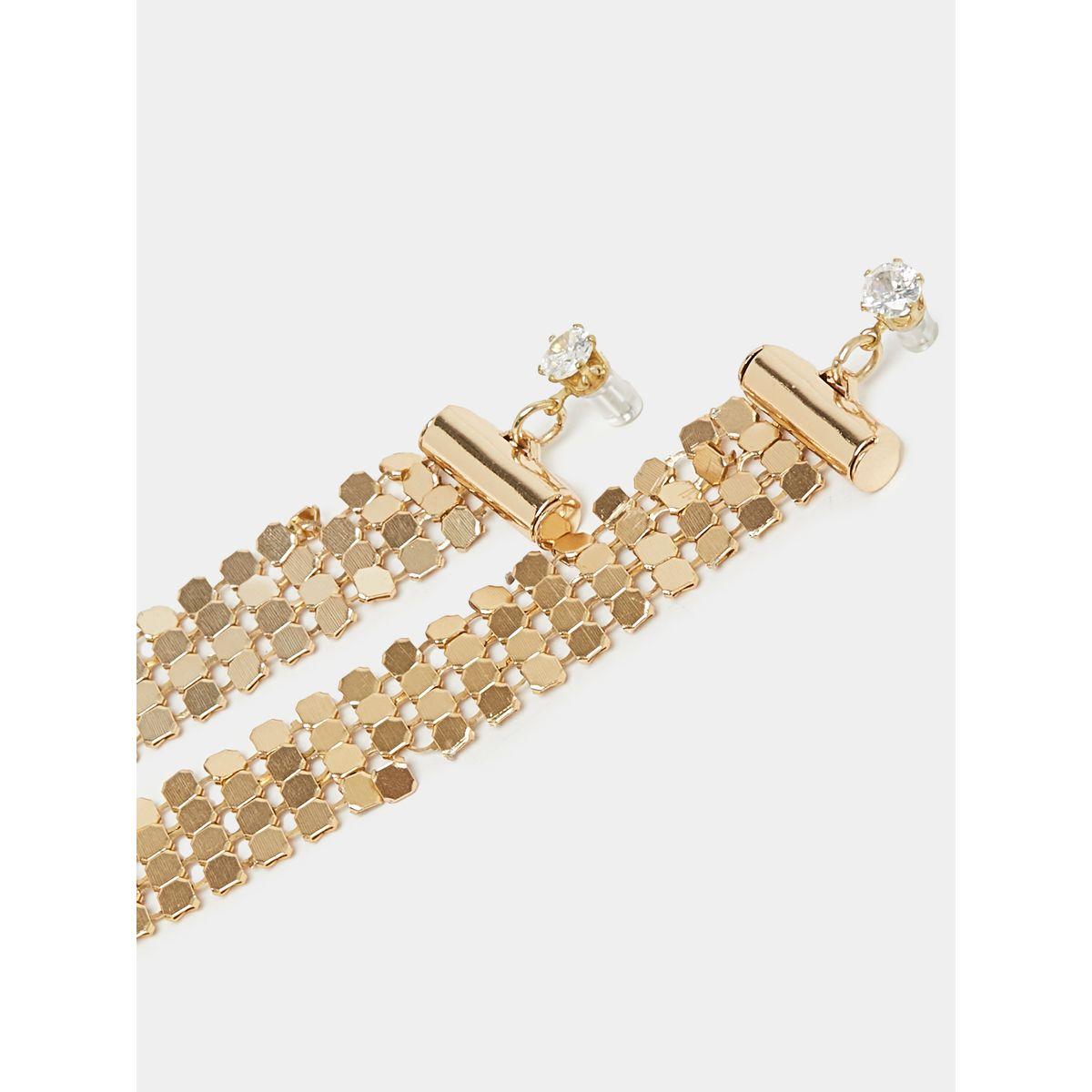 Styli Long Tassel Embellished Earrings-women-watchesandjewellery-jewellery-earrings-image-2