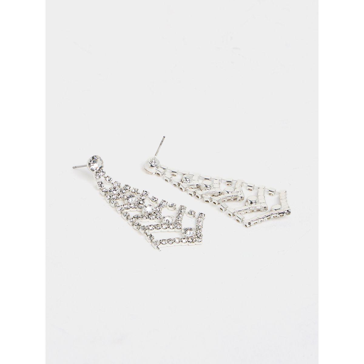 Styli Embellished Chandelier Earrings-women-watchesandjewellery-jewellery-earrings-image-3