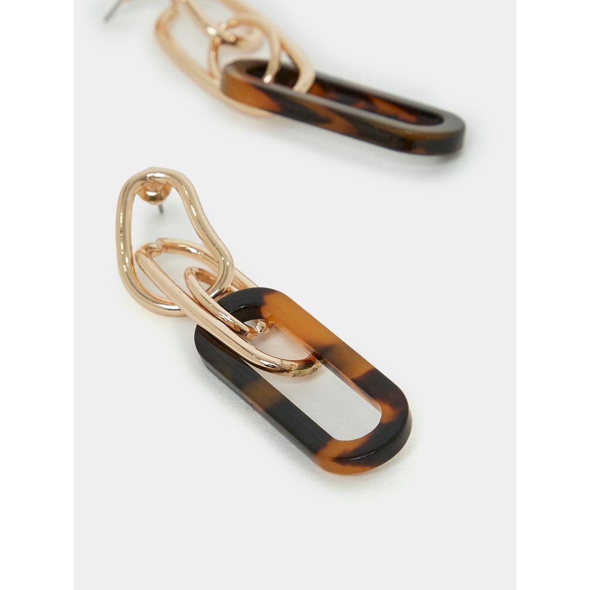 Styli Tortoise Drop Earrings-women-watchesandjewellery-jewellery-earrings-image-4