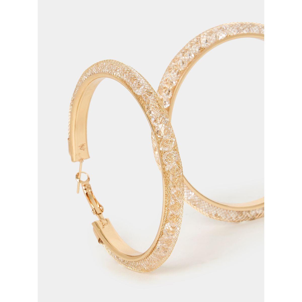 Styli Textured Hoop Earrings-women-watchesandjewellery-jewellery-earrings-image-5