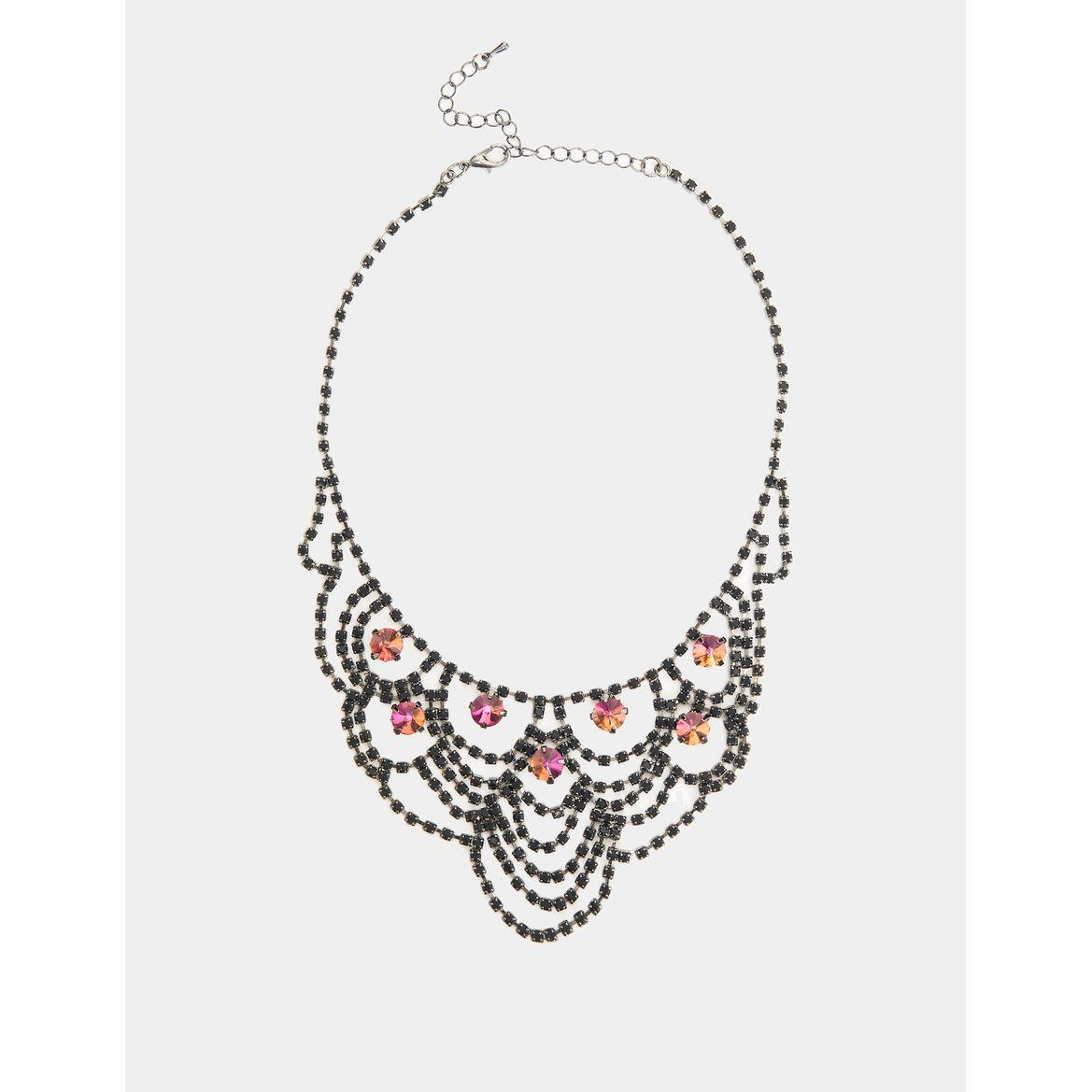 Styli Faux Rhinestone Draped Statement Necklace-women-watchesandjewellery-jewellery-necklacesandpendants-image-2