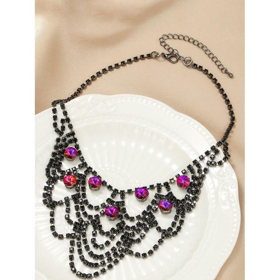 Styli Faux Rhinestone Draped Statement Necklace-women-watchesandjewellery-jewellery-necklacesandpendants-image-4