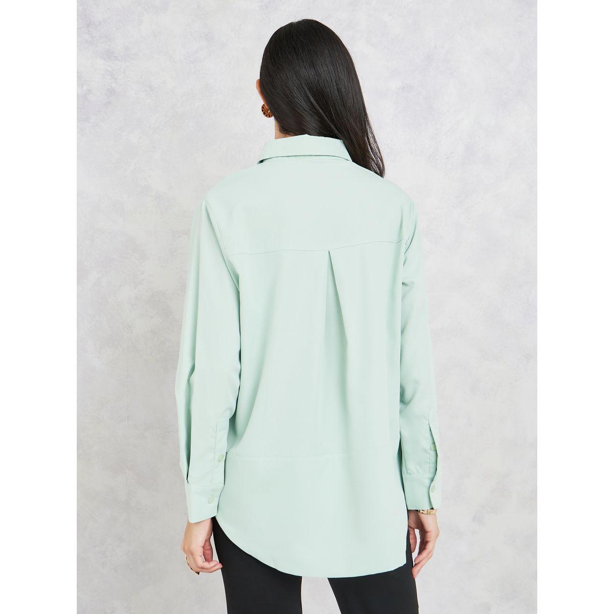 بلوزة سادة بأزرار غلق-women-clothing-shirtsandblouses-shirts-image-4