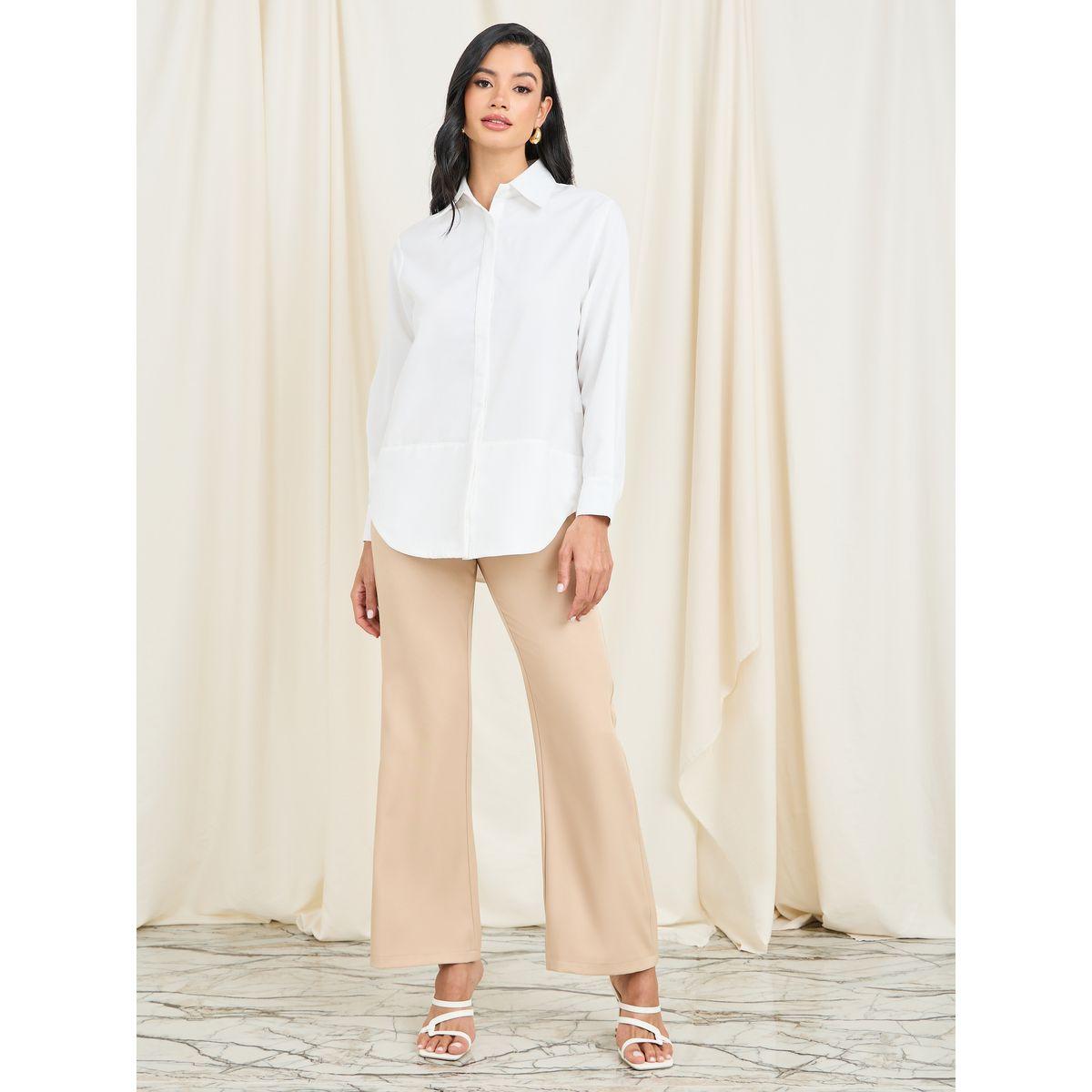 Styli Cotton Concealed Button Placket Shirt-women-clothing-shirtsandblouses-shirts-image-3