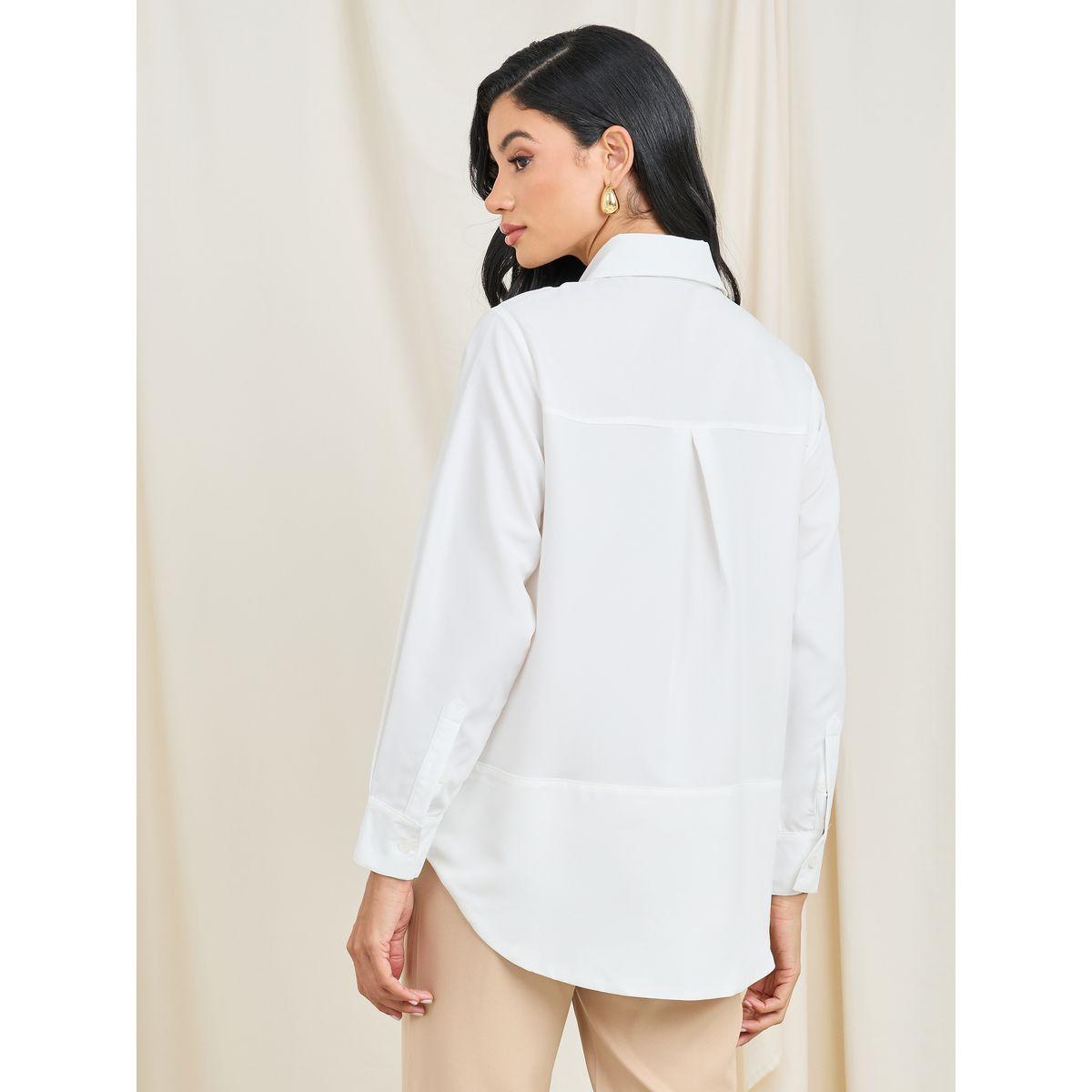 Styli Cotton Concealed Button Placket Shirt-women-clothing-shirtsandblouses-shirts-image-4