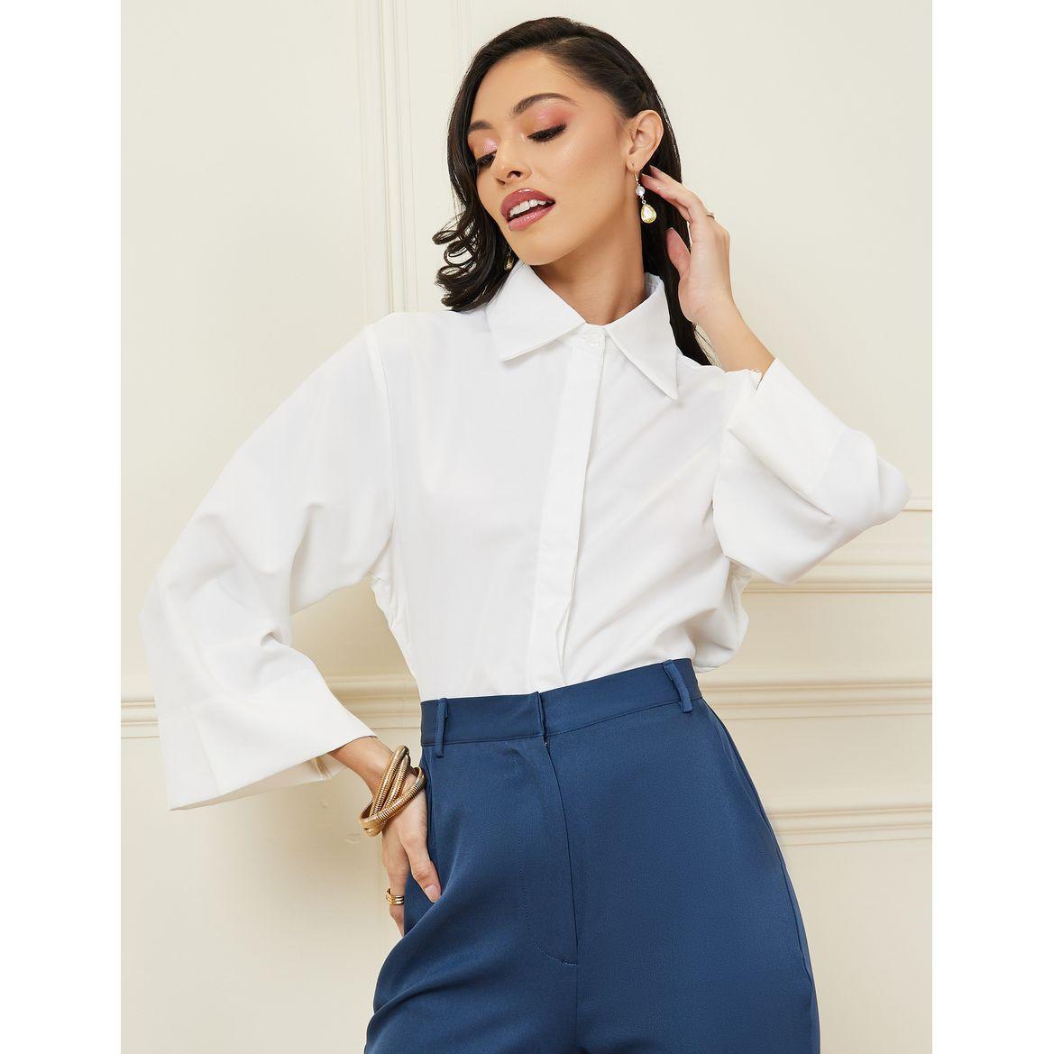 بلوزة بأكمام واسعة وأزرار مخفية-women-clothing-shirtsandblouses-shirts-image-1