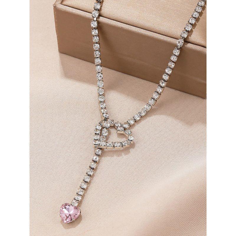 Styli Embellished Heart Drop Necklace-women-watchesandjewellery-jewellery-necklacesandpendants-image-2