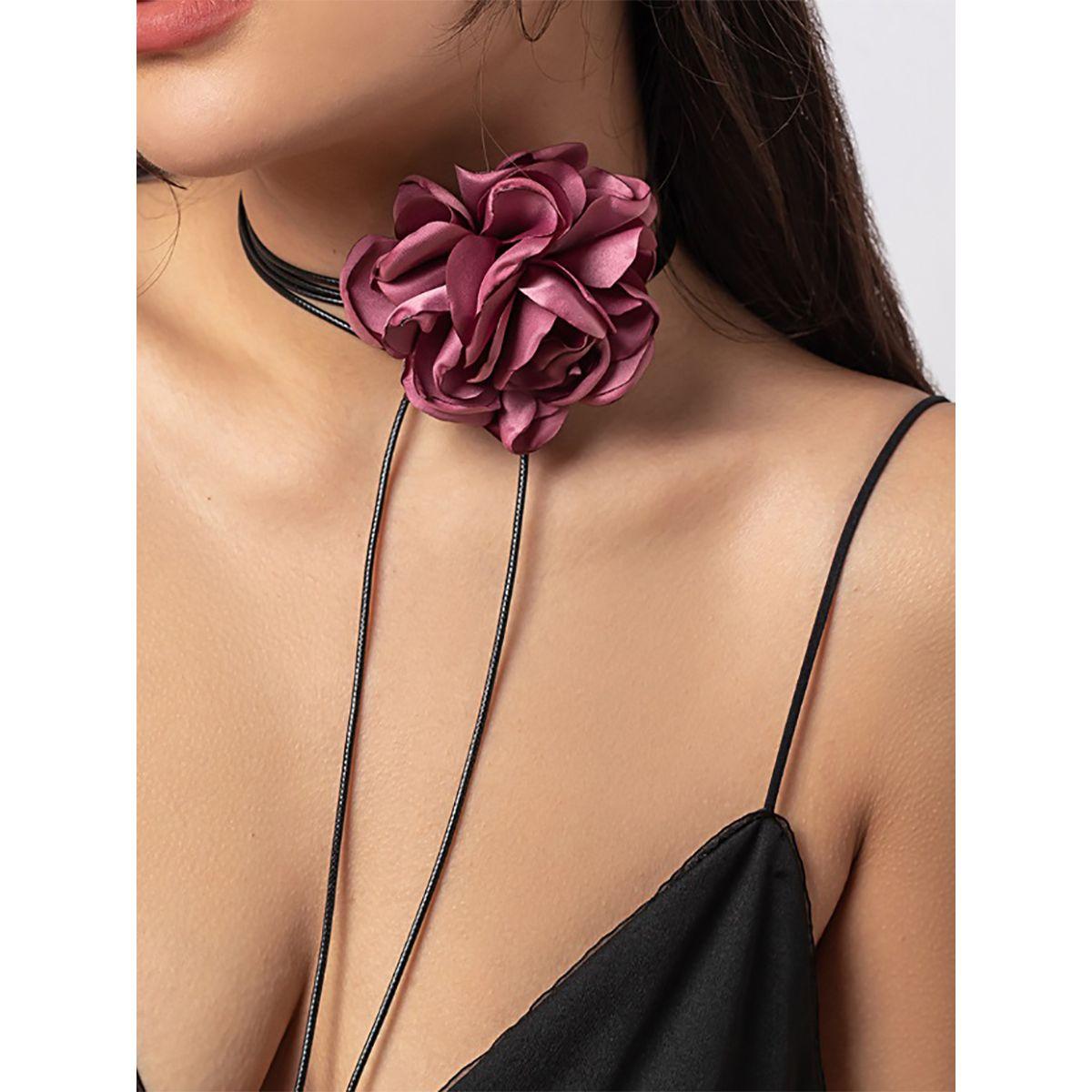 Styli Floral Applique Choker-women-watchesandjewellery-jewellery-necklacesandpendants-image-2