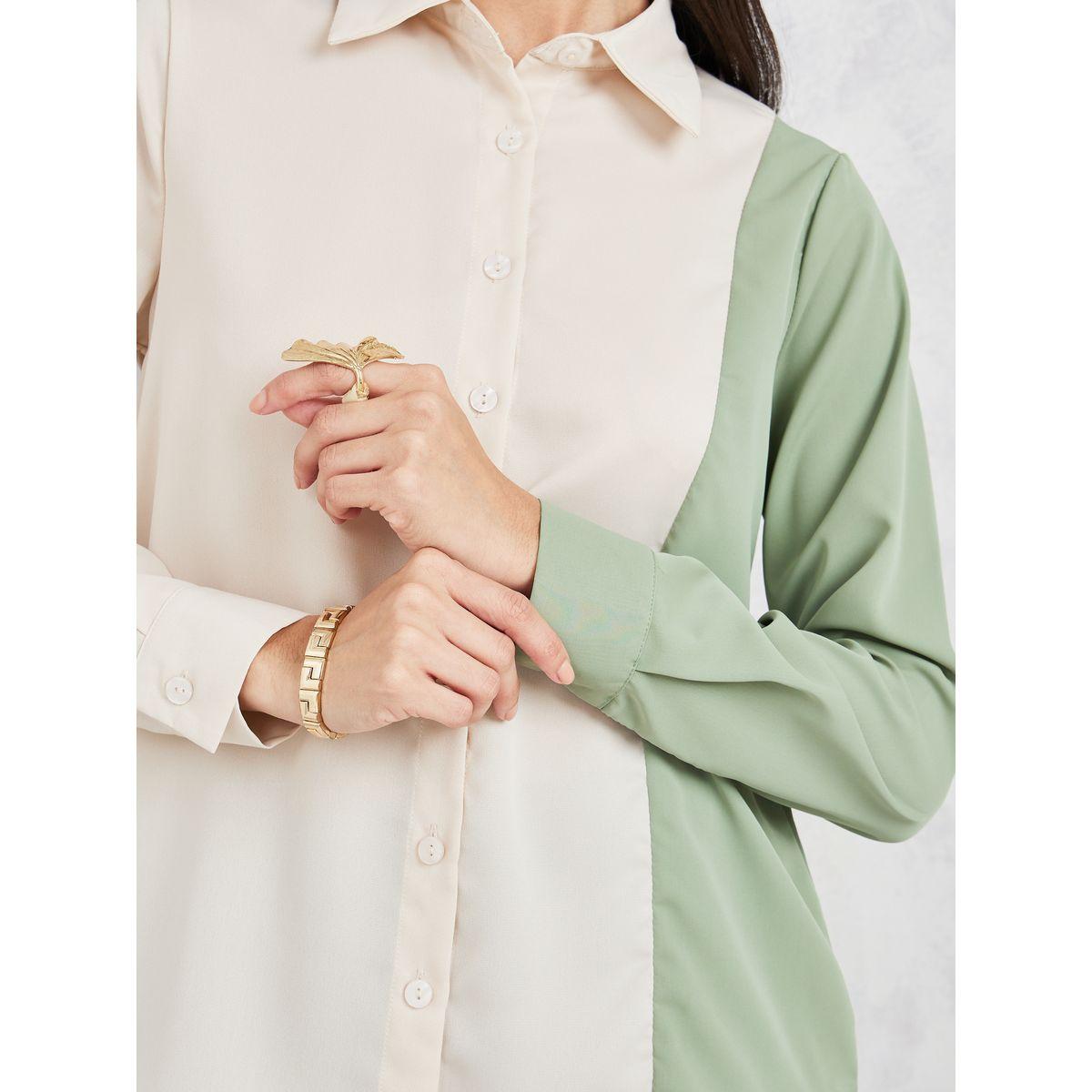 Styli Colorblock Button Up Shirt-women-clothing-shirtsandblouses-shirts-image-4