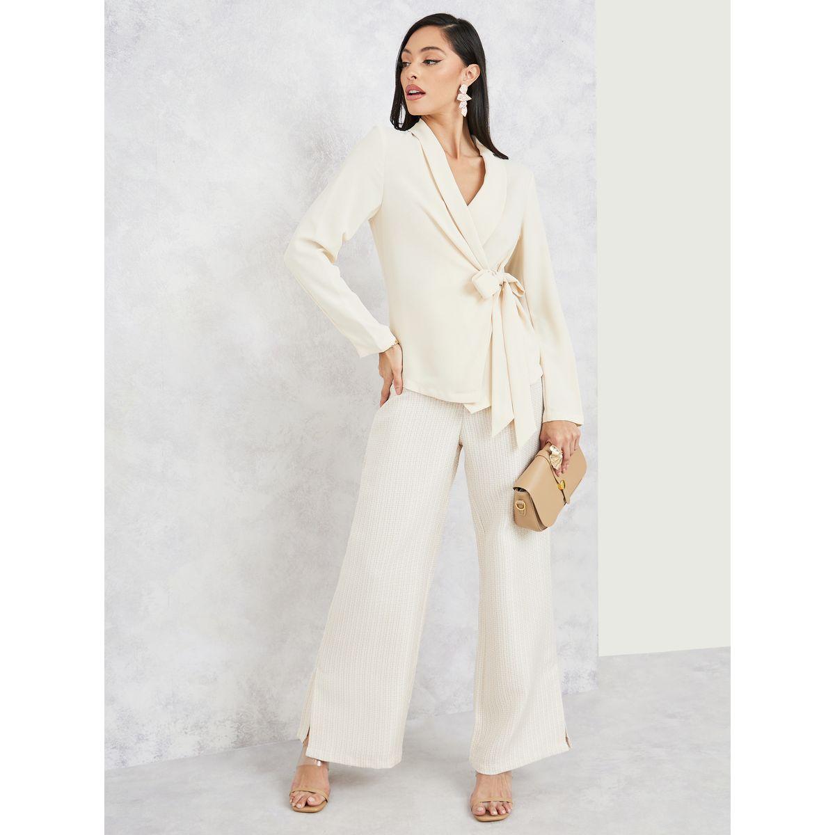 Styli Lapel Collared Long Sleeve Wrap Top-women-clothing-shirtsandblouses-blouses-image-2