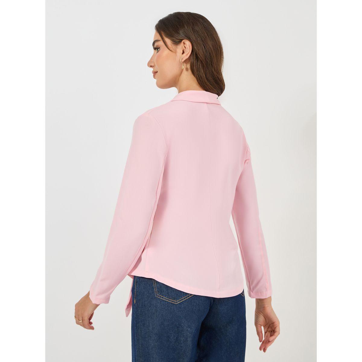 بلوزة بنمط لف مع اكمام طويلة-women-clothing-shirtsandblouses-blouses-image-4
