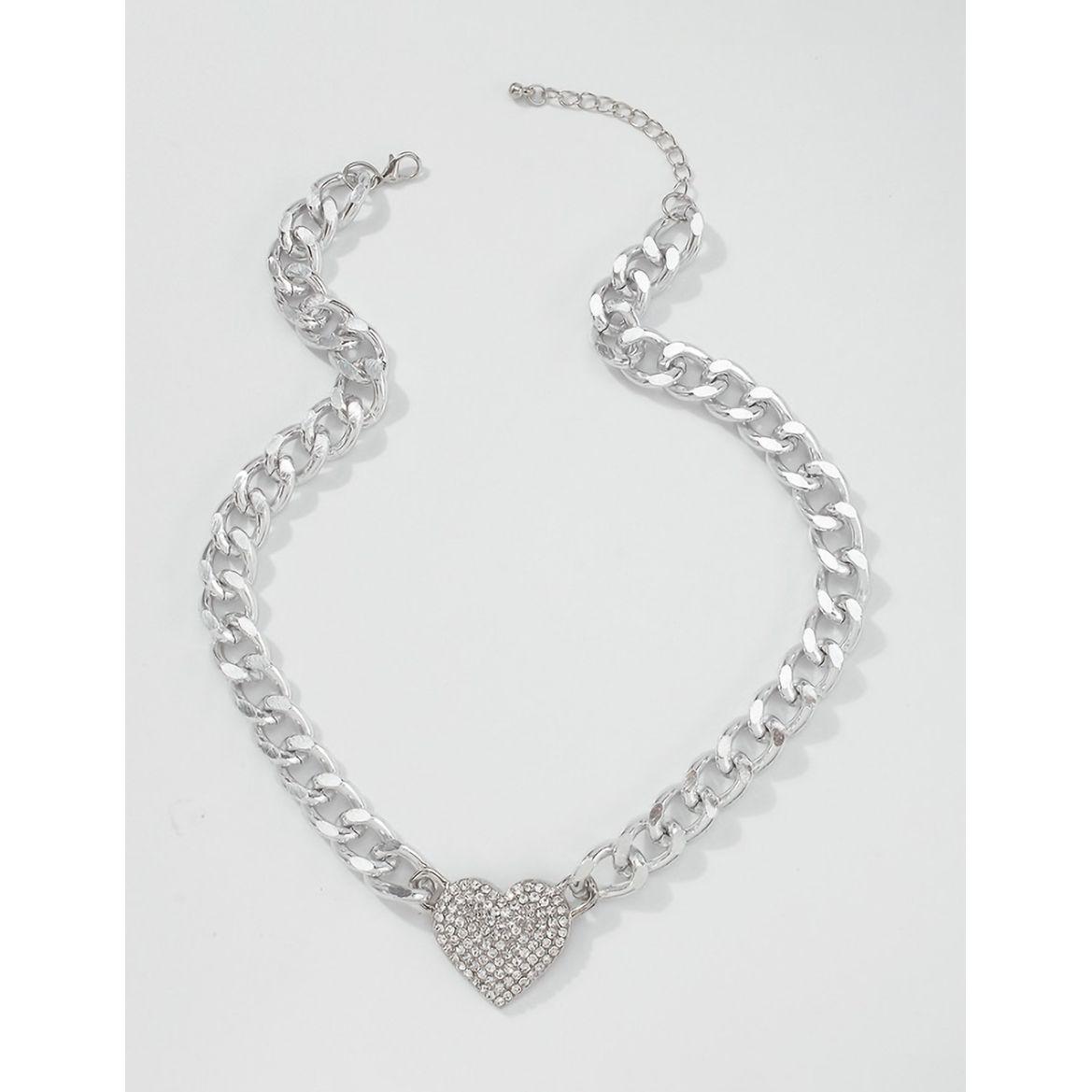 Styli Heart Accent Chain Necklace-women-watchesandjewellery-jewellery-necklacesandpendants-image-1