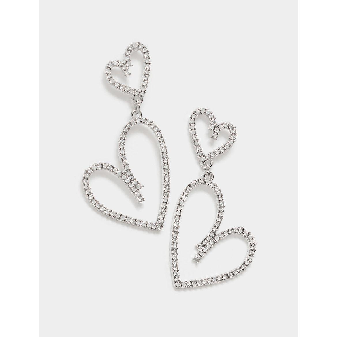Styli Rhinestone Heart Drop Earrings-women-watchesandjewellery-jewellery-earrings-image-1